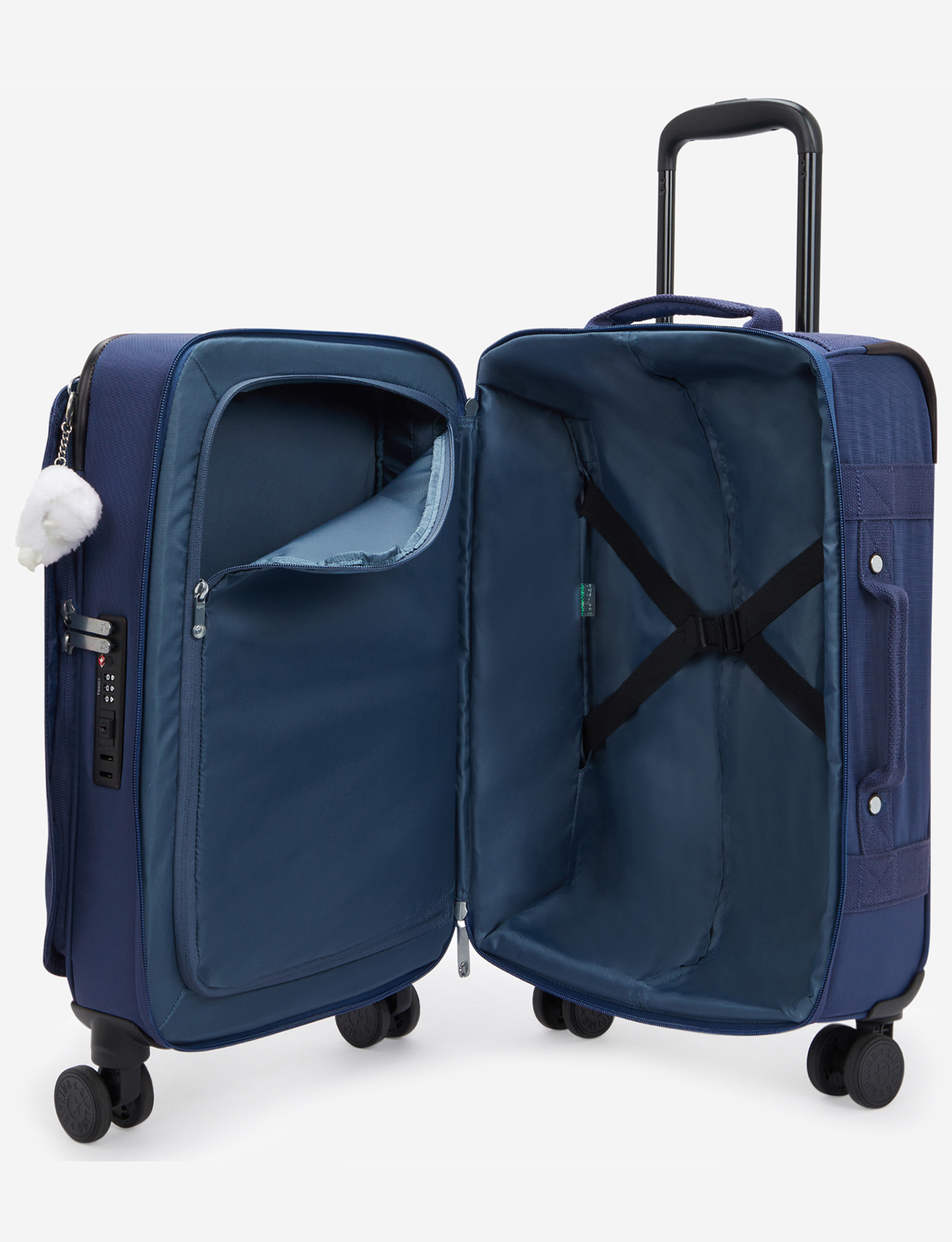 KIPLING حقيبة أمتعة سبونتينوس S كاجوال زرقاء صغيرة بعجلات I5508-3RA