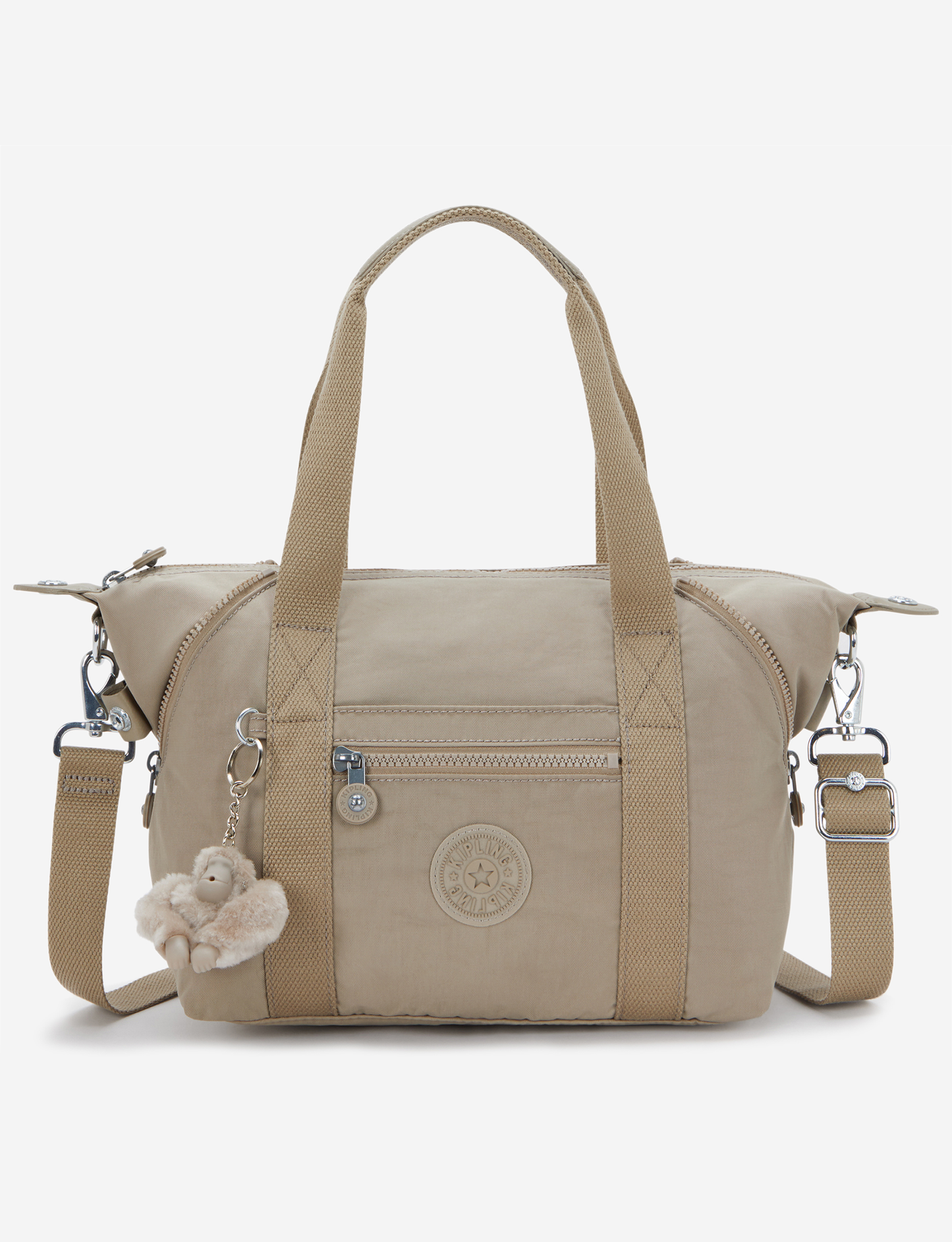 KIPLING Art Mini حقيبة يد صغيرة ناعمة Taupe (مع حزام كتف قابل للإزالة) 01327-4PW