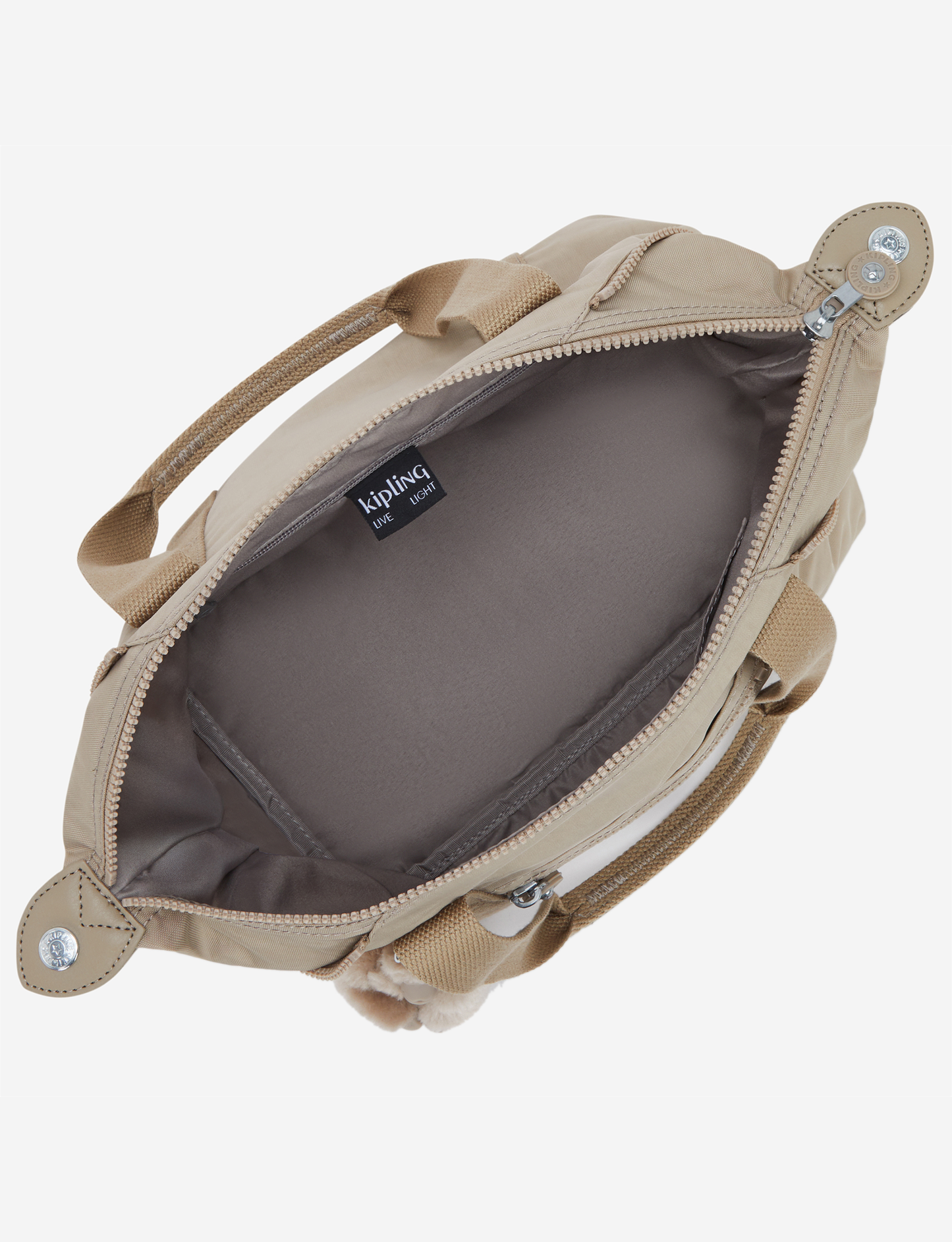 KIPLING Art Mini حقيبة يد صغيرة ناعمة Taupe (مع حزام كتف قابل للإزالة) 01327-4PW