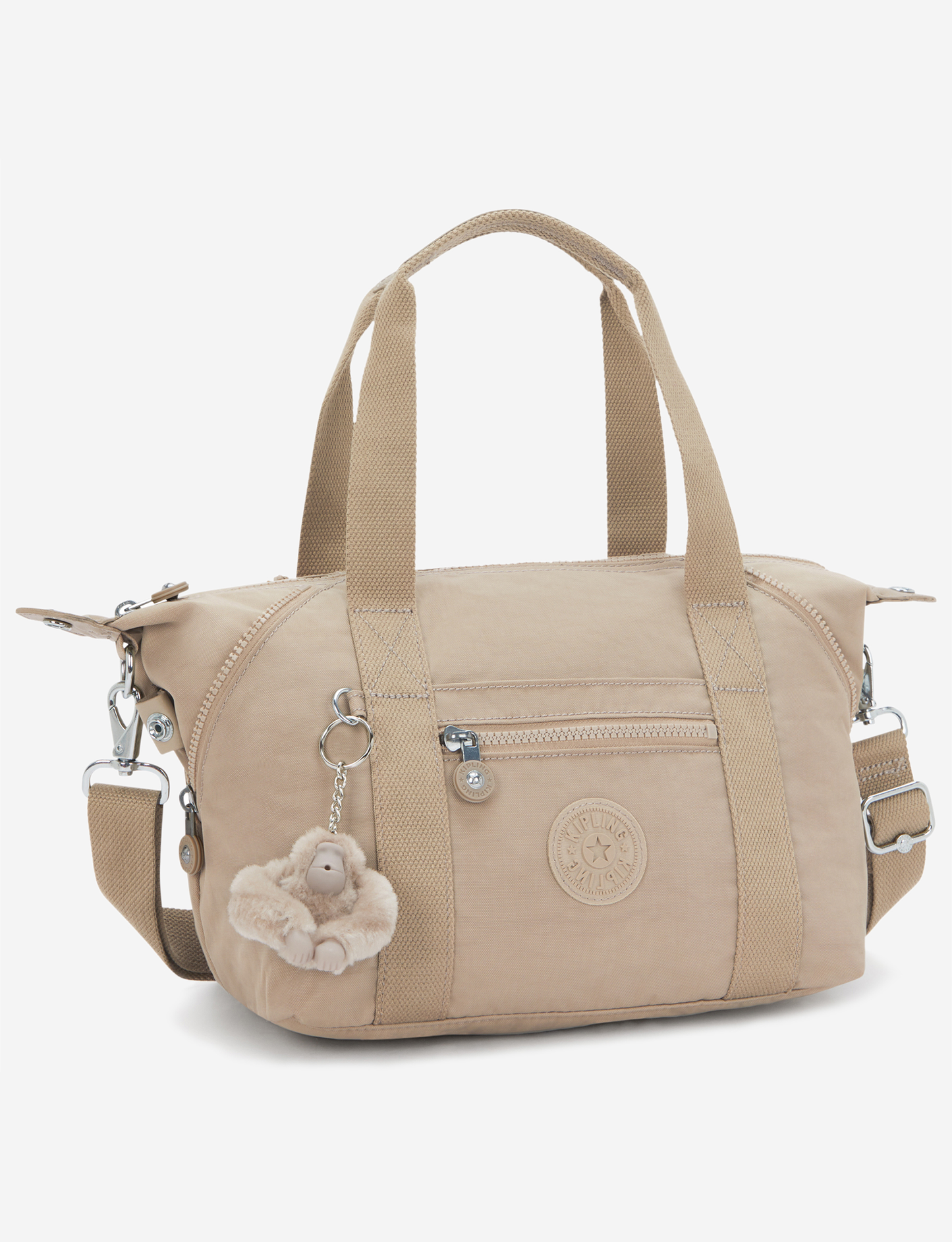 KIPLING Art Mini حقيبة يد صغيرة ناعمة Taupe (مع حزام كتف قابل للإزالة) 01327-4PW