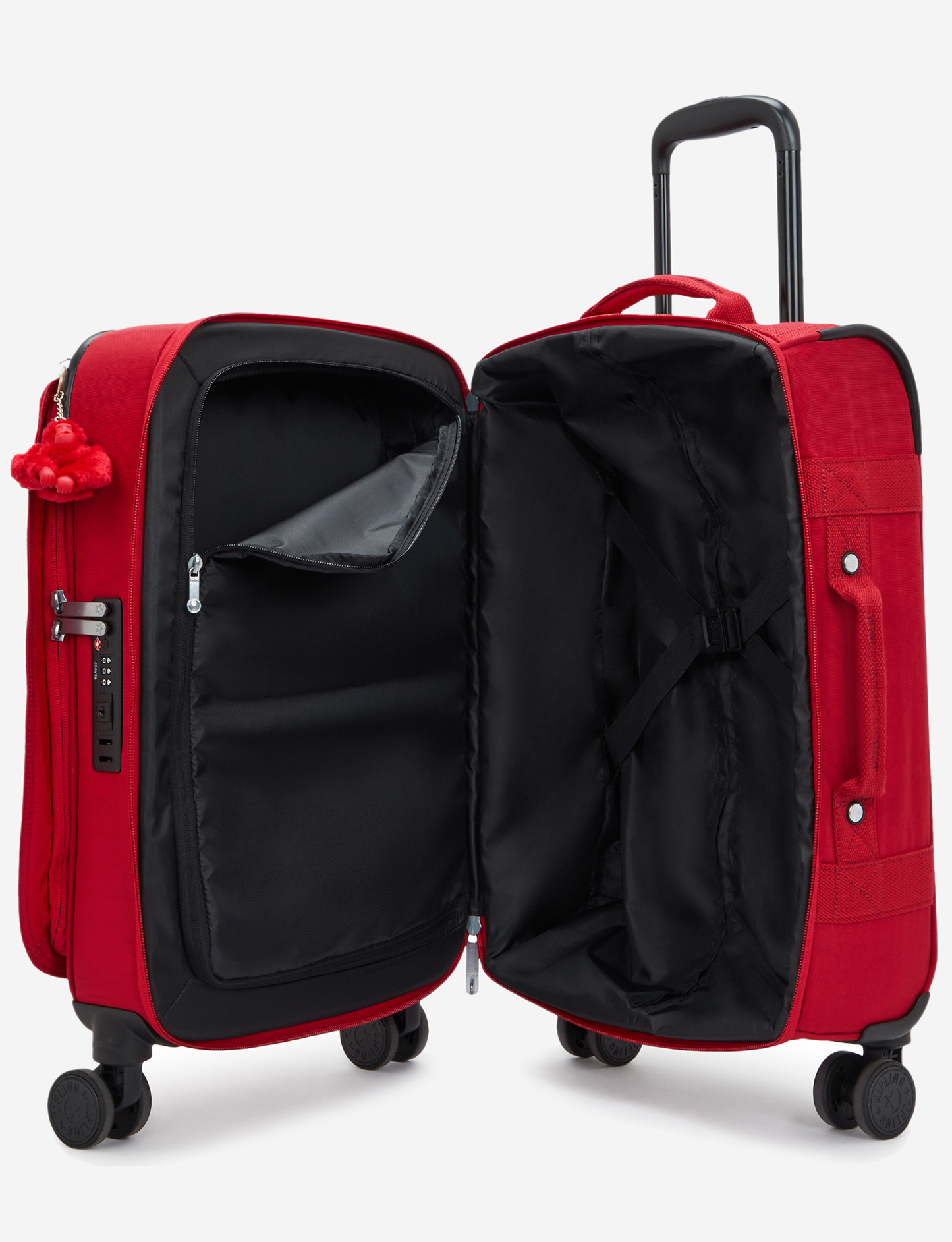 KIPLING Spontaneous S حقيبة بعجلات صغيرة باللون الأحمر الياقوتي I5508-1NW