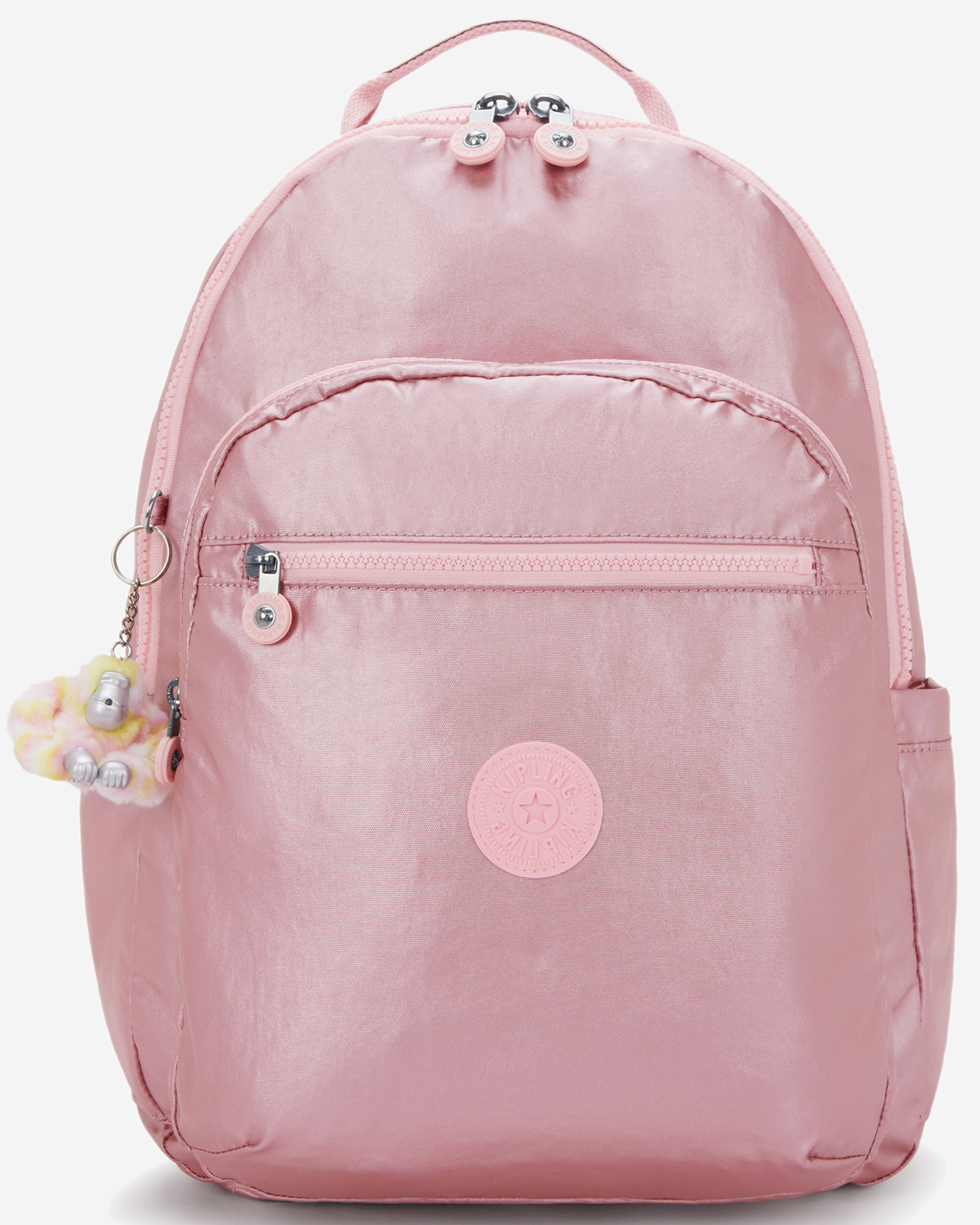 Kipling  Seoul College Extra Bronze Pink Met Large Backpack with Laptop Compartment I3514-3MD