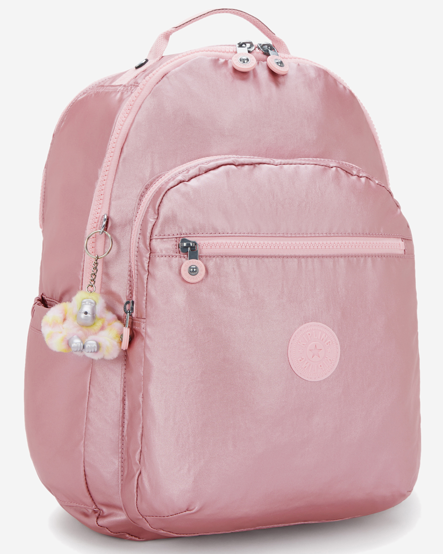 Kipling  Seoul College Extra Bronze Pink Met Large Backpack with Laptop Compartment I3514-3MD