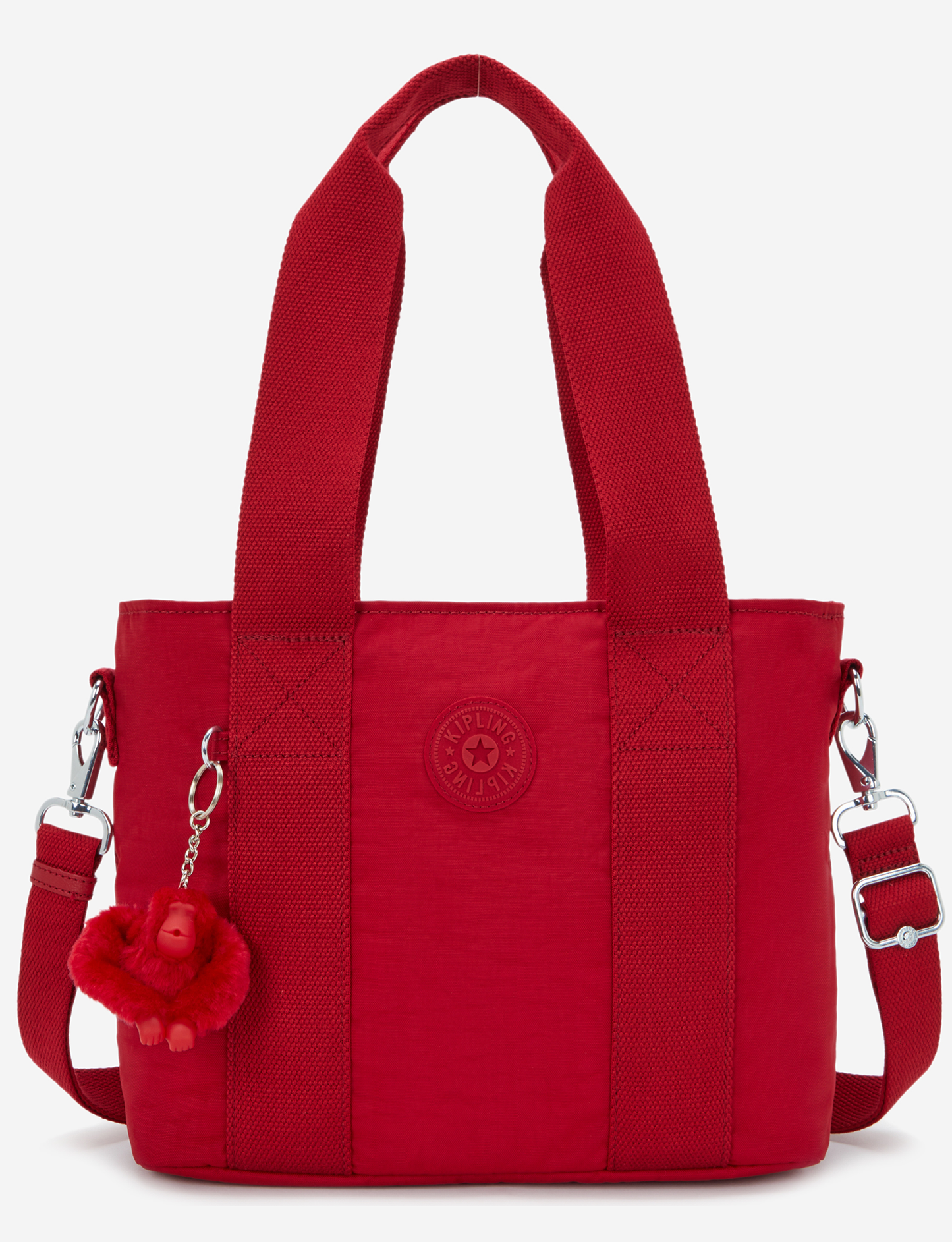 KIPLING Minta M Up حقيبة توت متوسطة بلون أحمر ياقوتي (مع حزام كتف قابل للإزالة) I8642-1NW