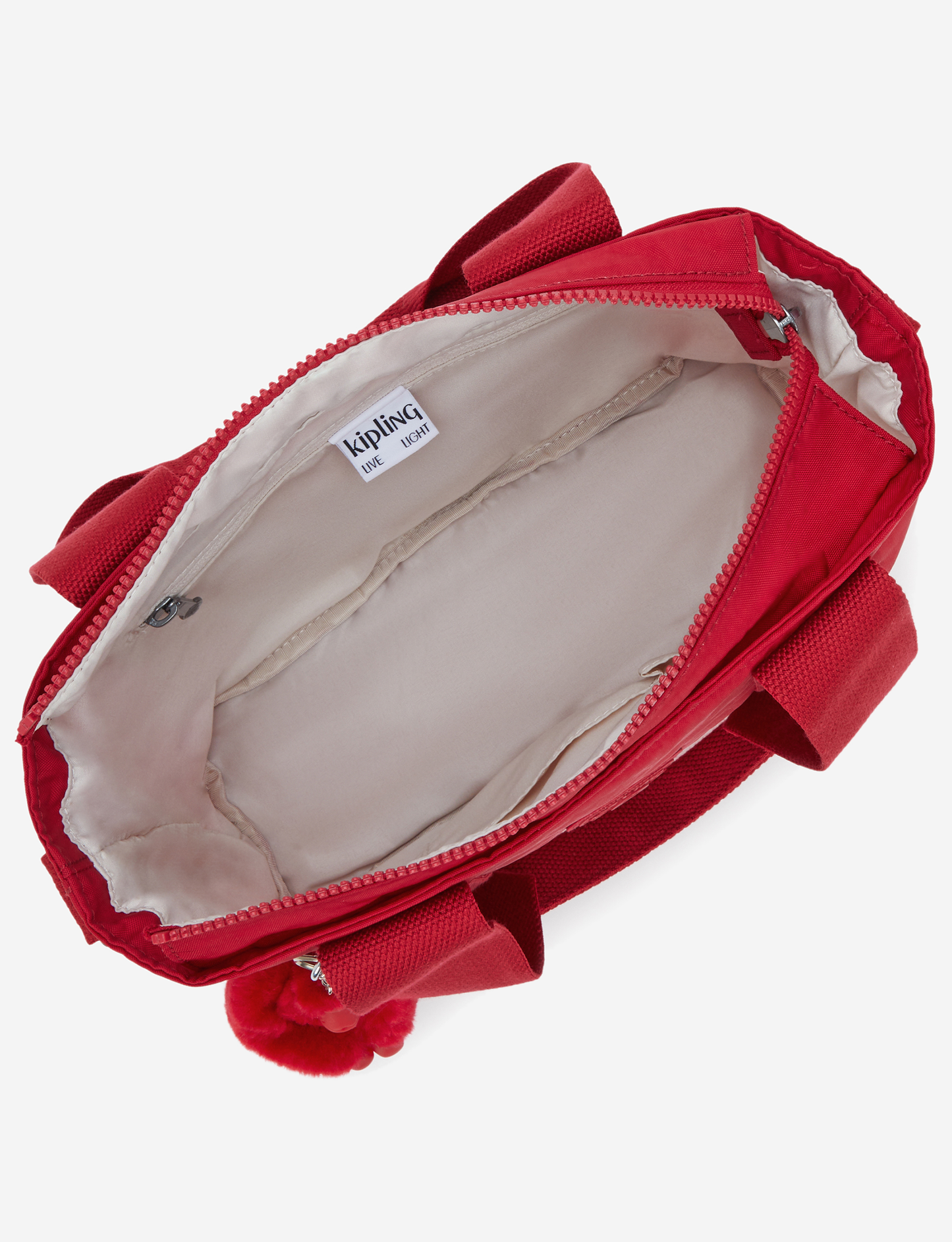 KIPLING Minta M Up حقيبة توت متوسطة بلون أحمر ياقوتي (مع حزام كتف قابل للإزالة) I8642-1NW