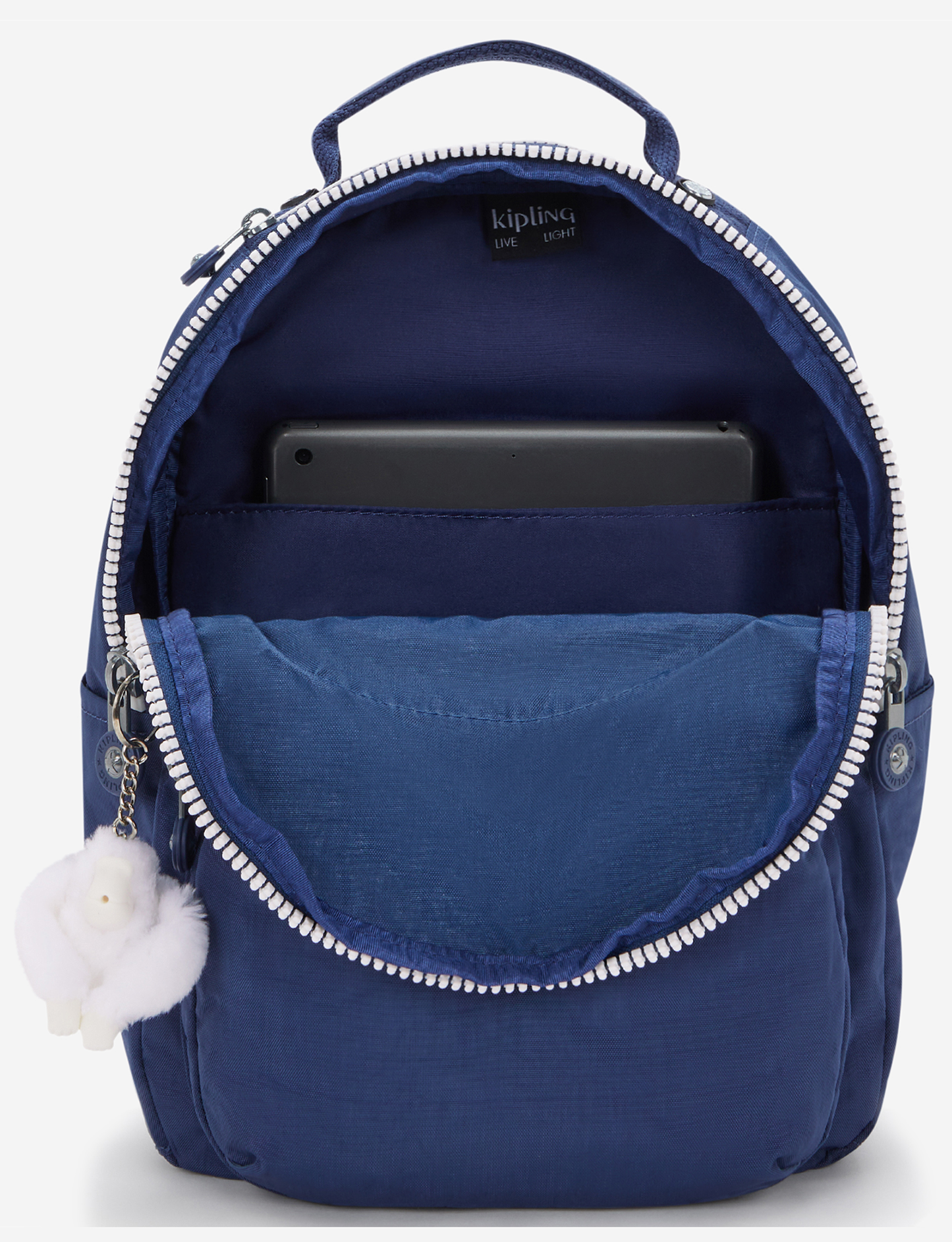 KIPLING Seoul S حقيبة ظهر صغيرة كاجوال زرقاء C (مع جيب للكمبيوتر اللوحي) I4082-3RA