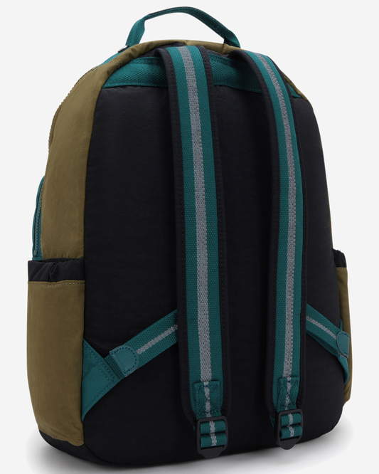 Kipling  Seoul Black Khaki Bl Large Backpack I5140-5FY