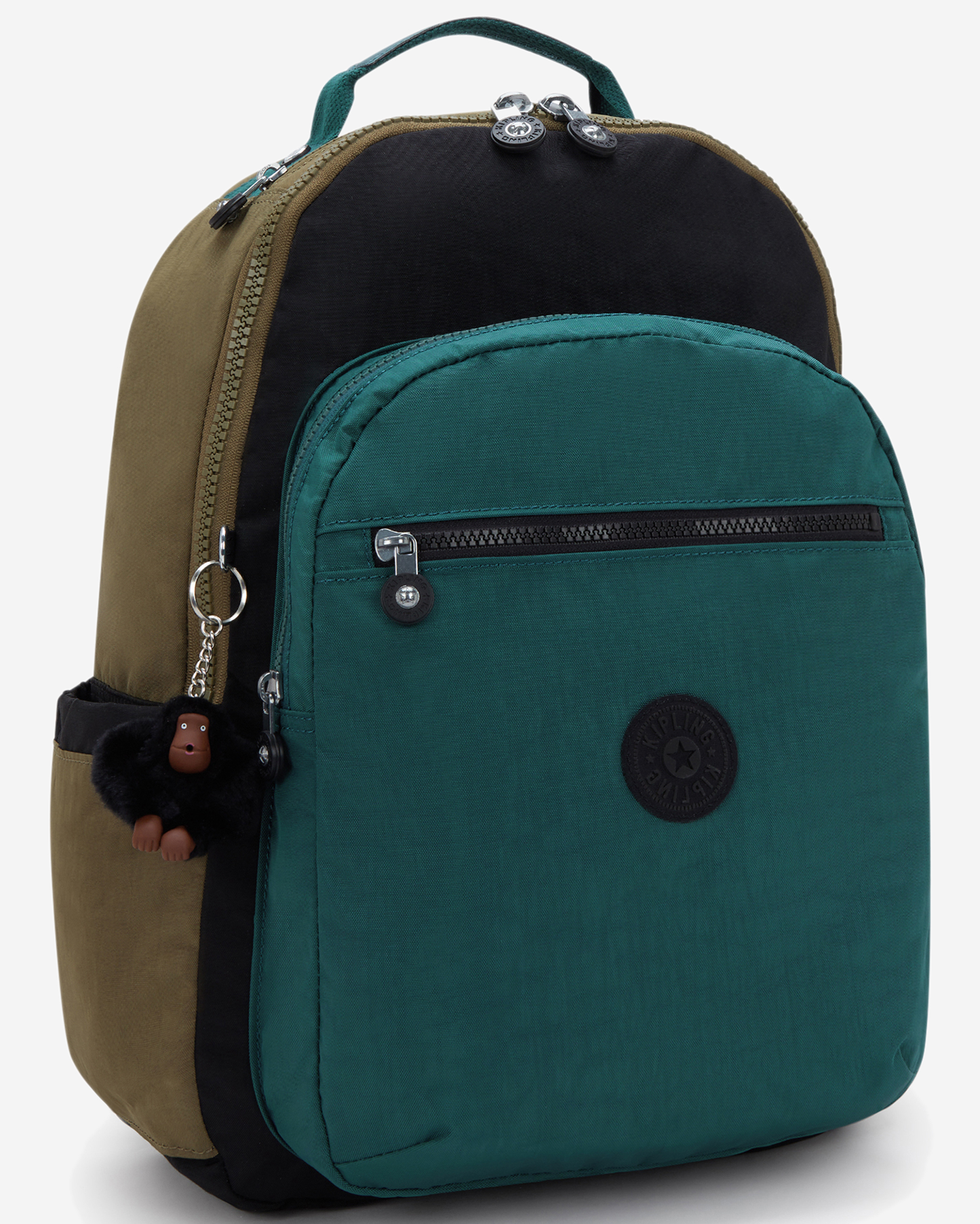 Kipling  Seoul Black Khaki Bl Large Backpack I5140-5FY