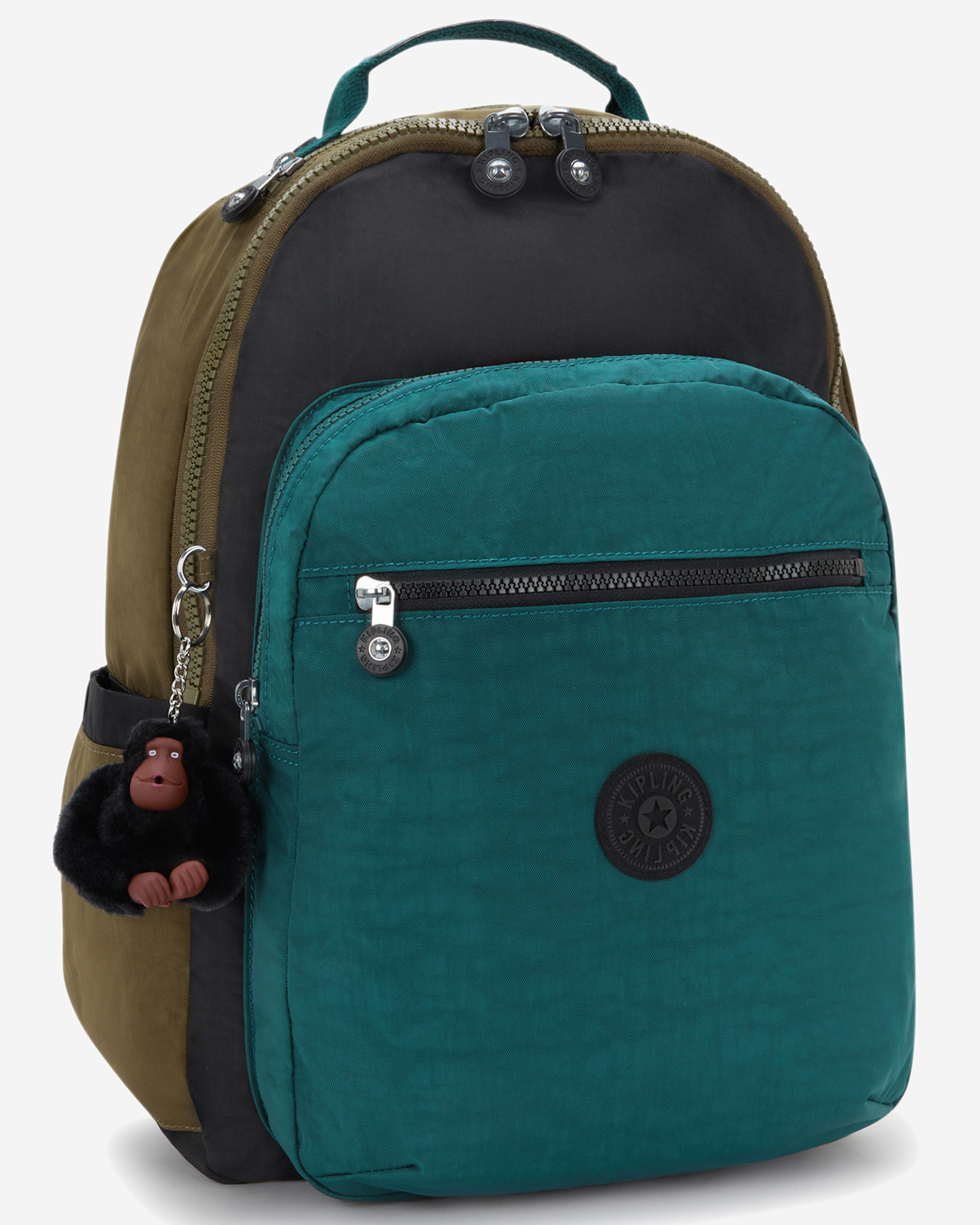 Kipling  Seoul Black Khaki Bl Large Backpack I5140-5FY