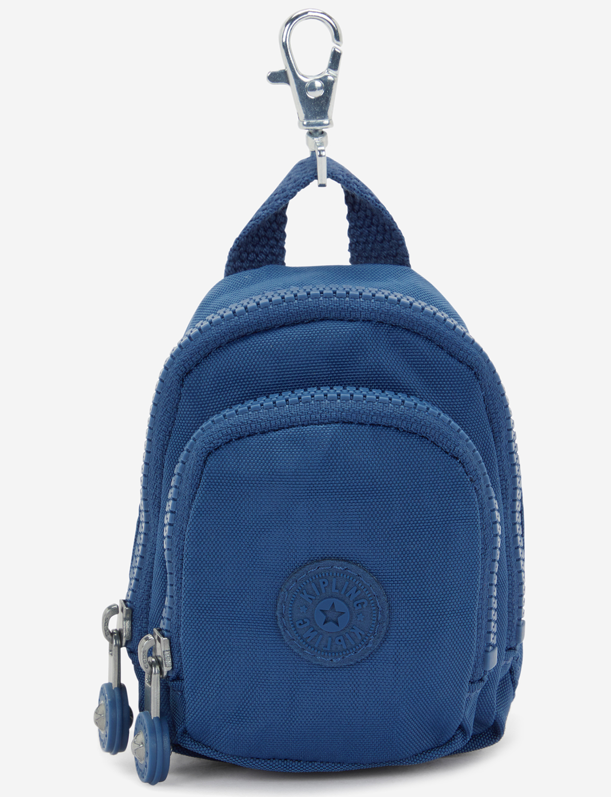 KIPLING Mini Seoul حقيبة يد صغيرة زرقاء كاجوال مع ميدالية مفاتيح I5501-5PZ