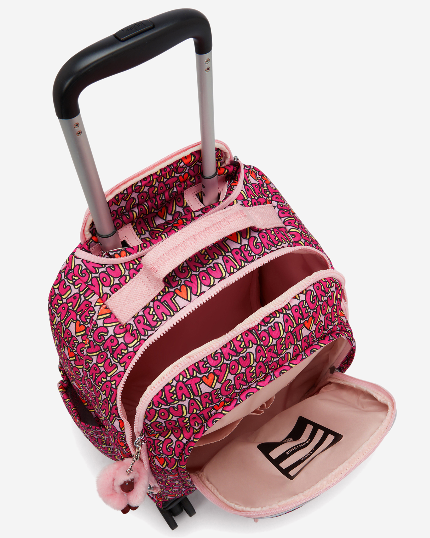 Kipling  New Zea U R Great Prt Large Wheeled Backpack with Laptop Compartment I4674-6KZ
