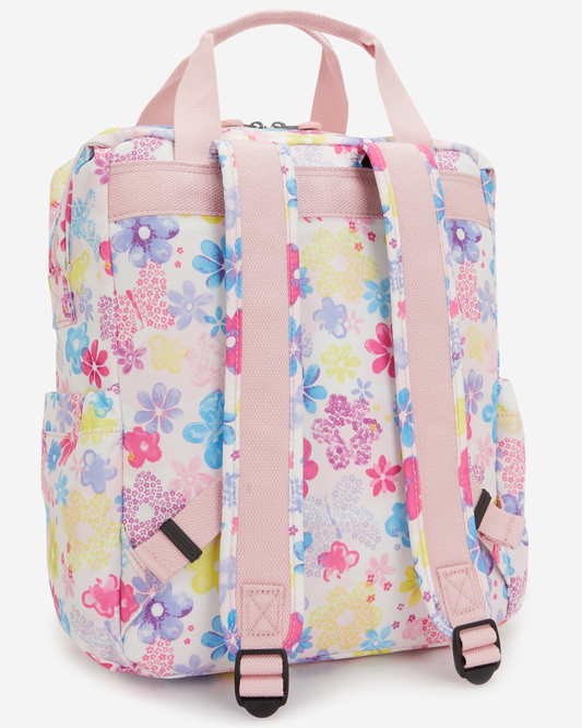 Kipling  Buddy Flower Stamp Medium Backpack (with laptop compartment) I8692-8EM