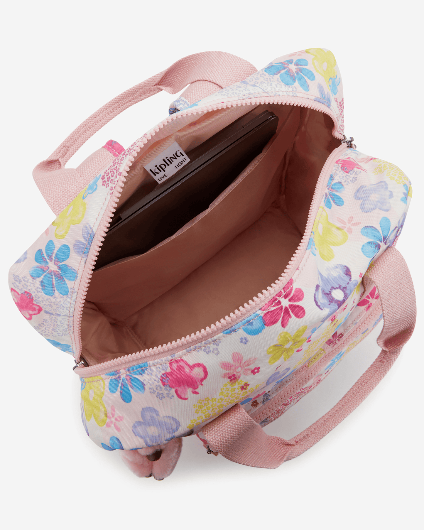 Kipling  Buddy Flower Stamp Medium Backpack (with laptop compartment) I8692-8EM