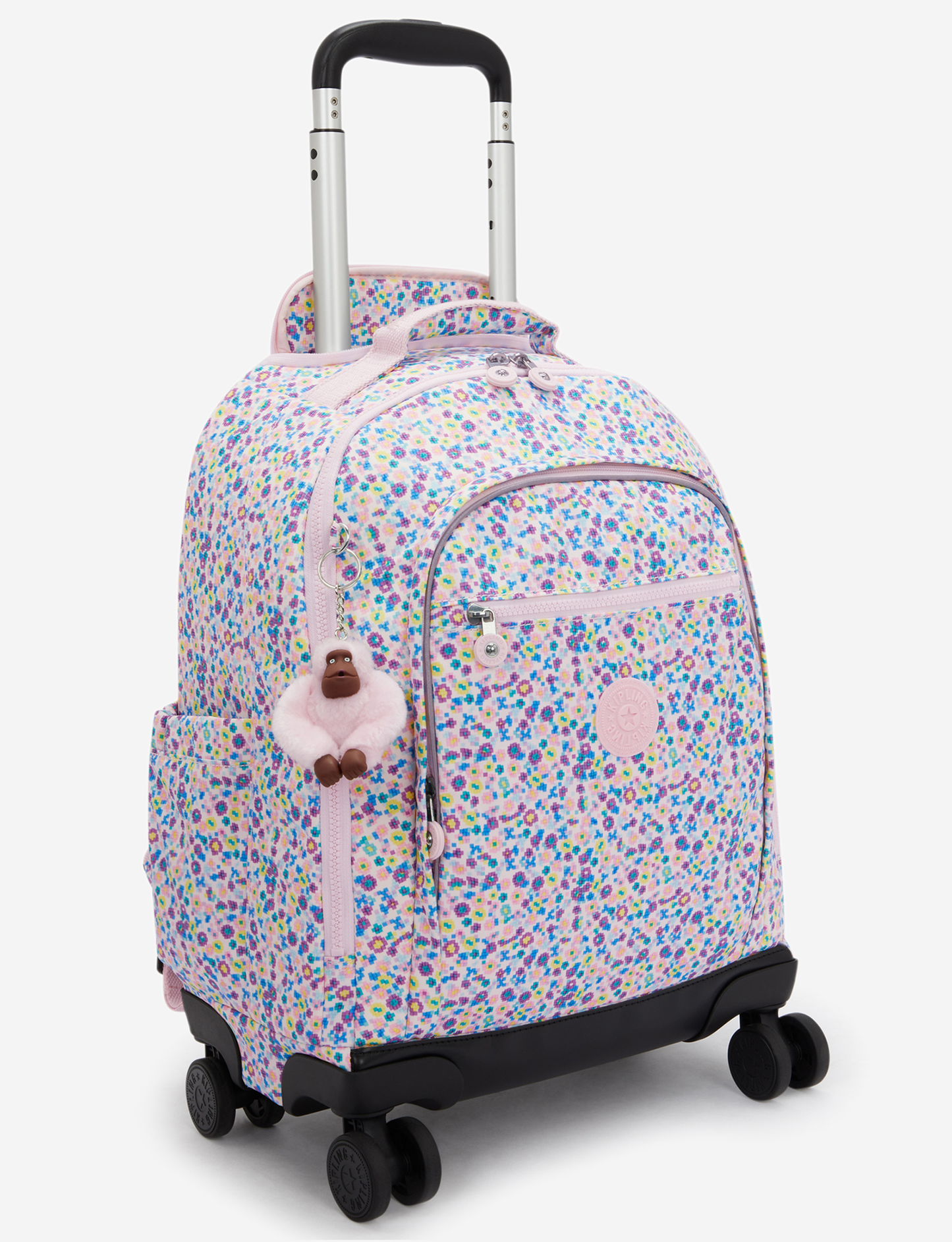 حقيبة ظهر كيبليج New Zea Digi Flower Prt كبيرة بعجلات (مع جيب للابتوب) I4674-7ER