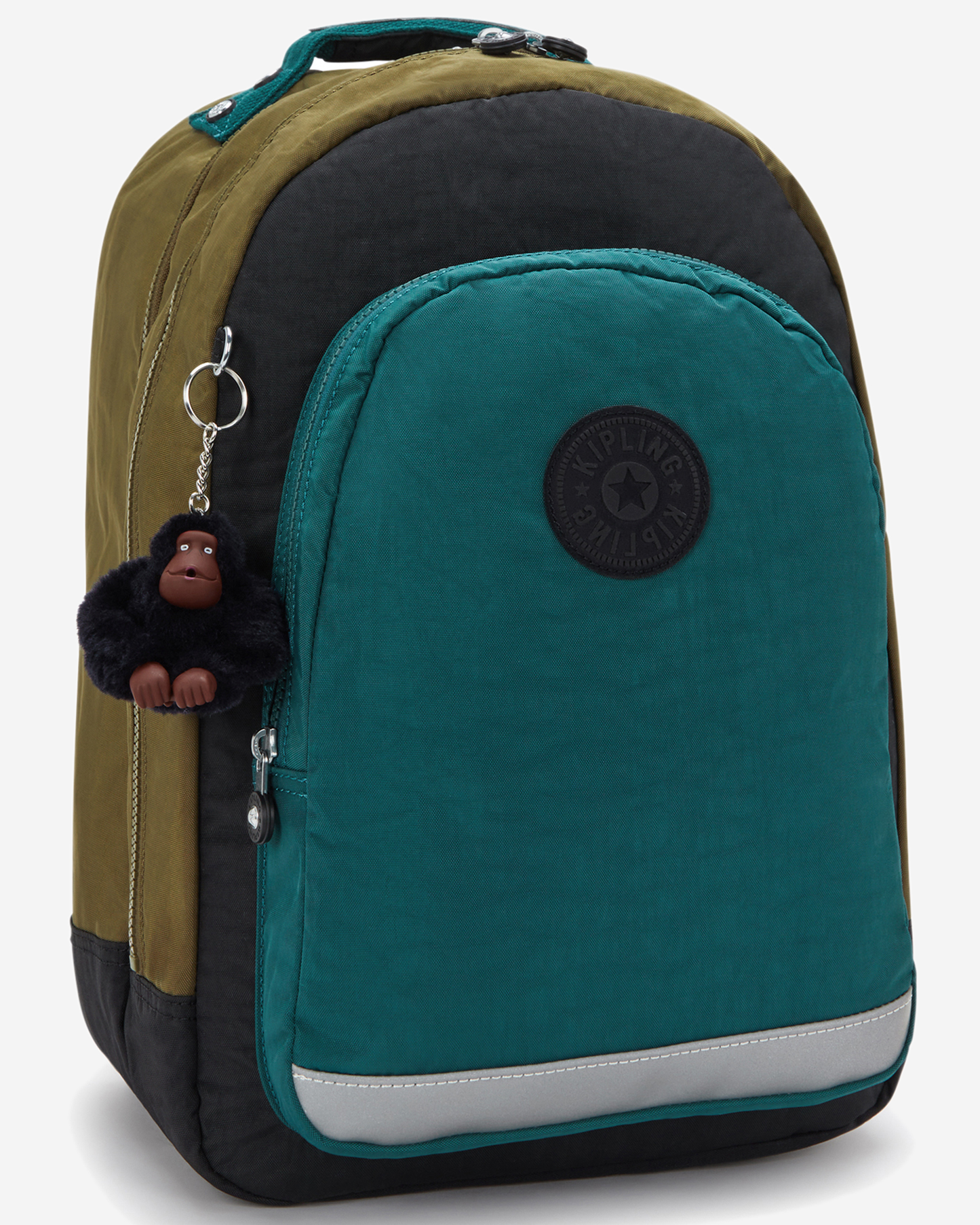 Kipling  Class Room Black Khaki Bl Large Backpack with Laptop Compartment I4053-5FY