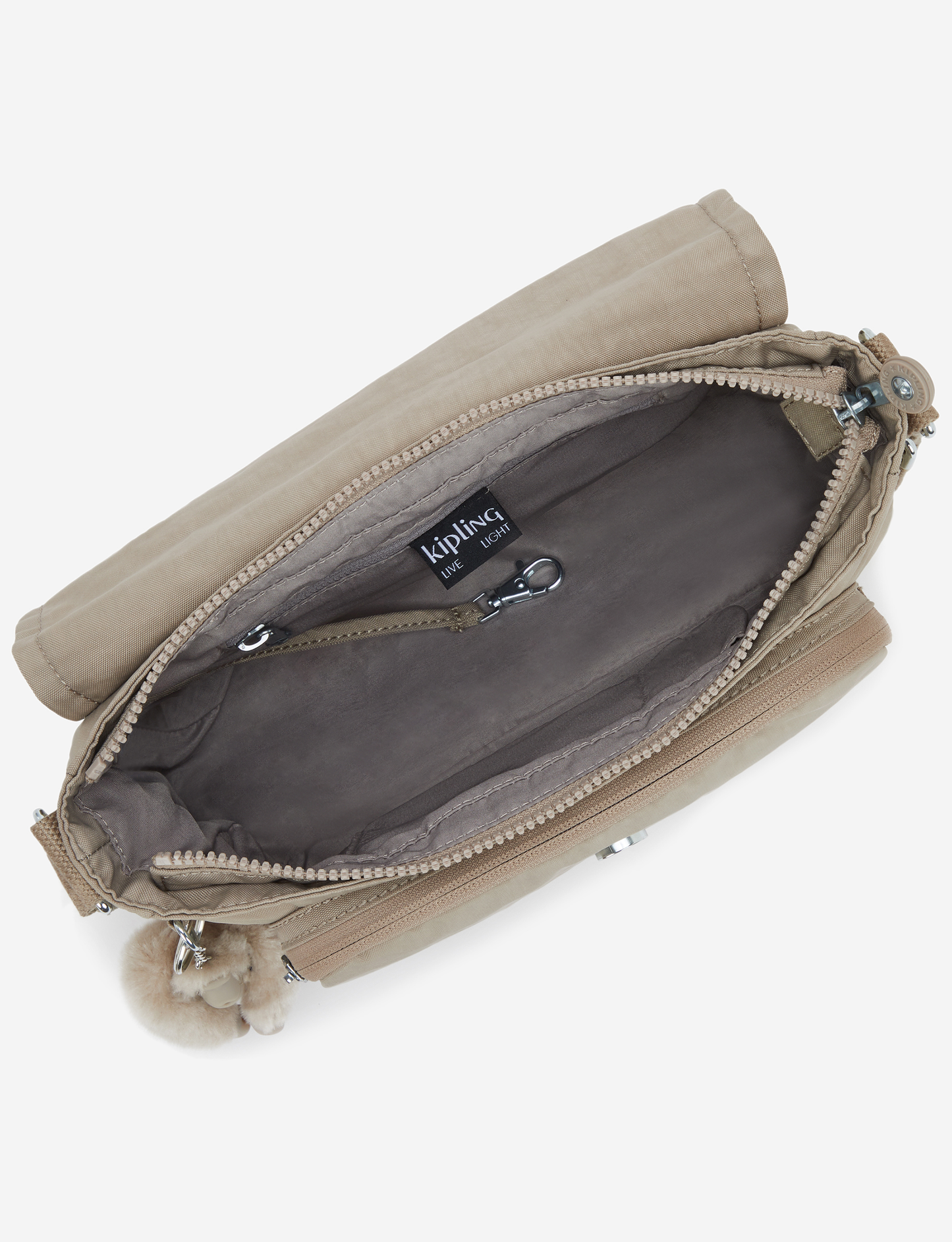حقيبة كروس متوسطة KIPLING Dalma Soft Taupe (مع سحاب قابل للتوسيع) I8123-4PW