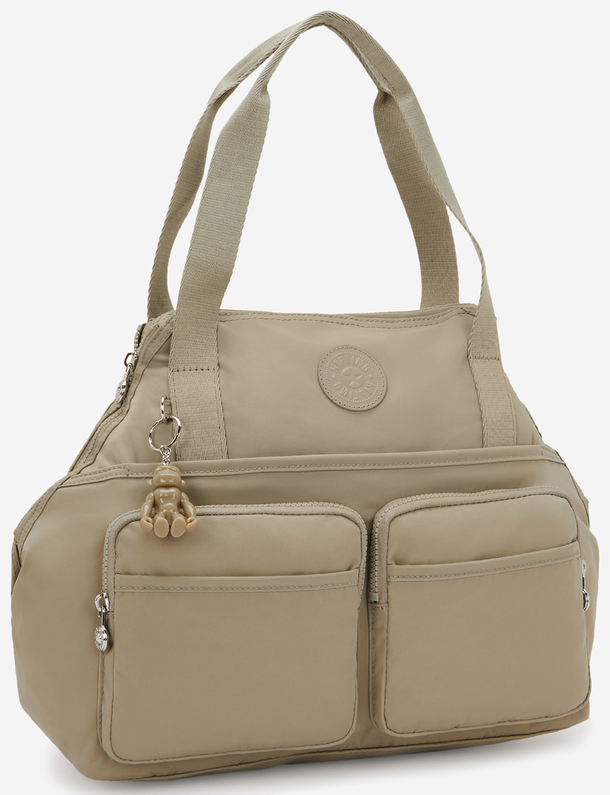حقيبة كتف KIPLING New Art Duo Pocket Boho Tan Medium (مع حزام كتف قابل للإزالة) I8472-1HX