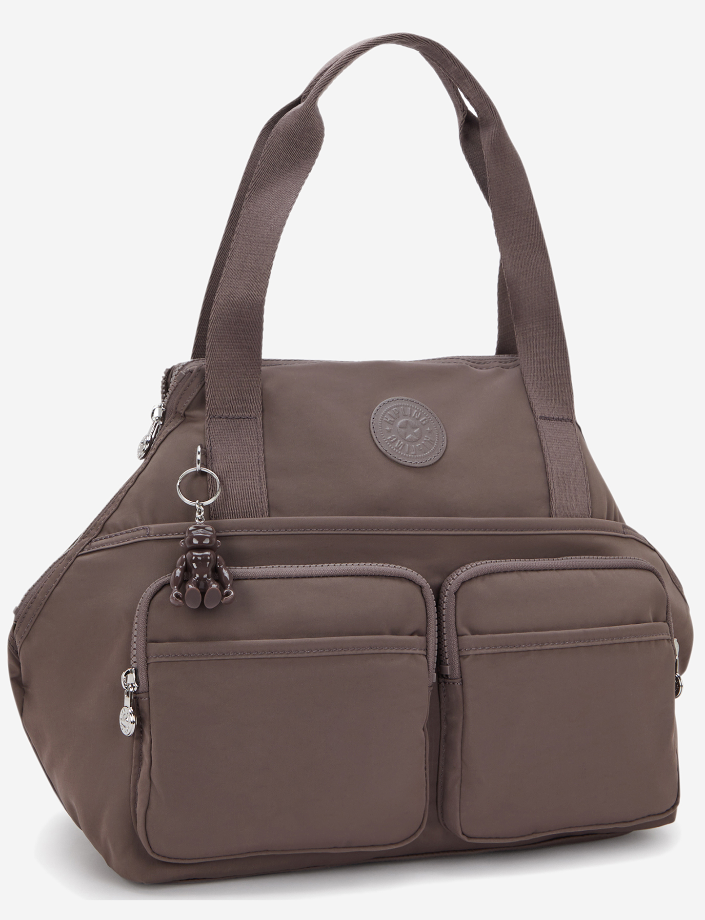 KIPLING New Art Duo Pocket Boho Cedar حقيبة كتف متوسطة (مع حزام كتف قابل للإزالة) I8472-5GG