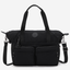 حقيبة كتف KIPLING New Art Duo Pocket Infinite Black متوسطة (مع حزام كتف قابل للإزالة) I8472-2EN