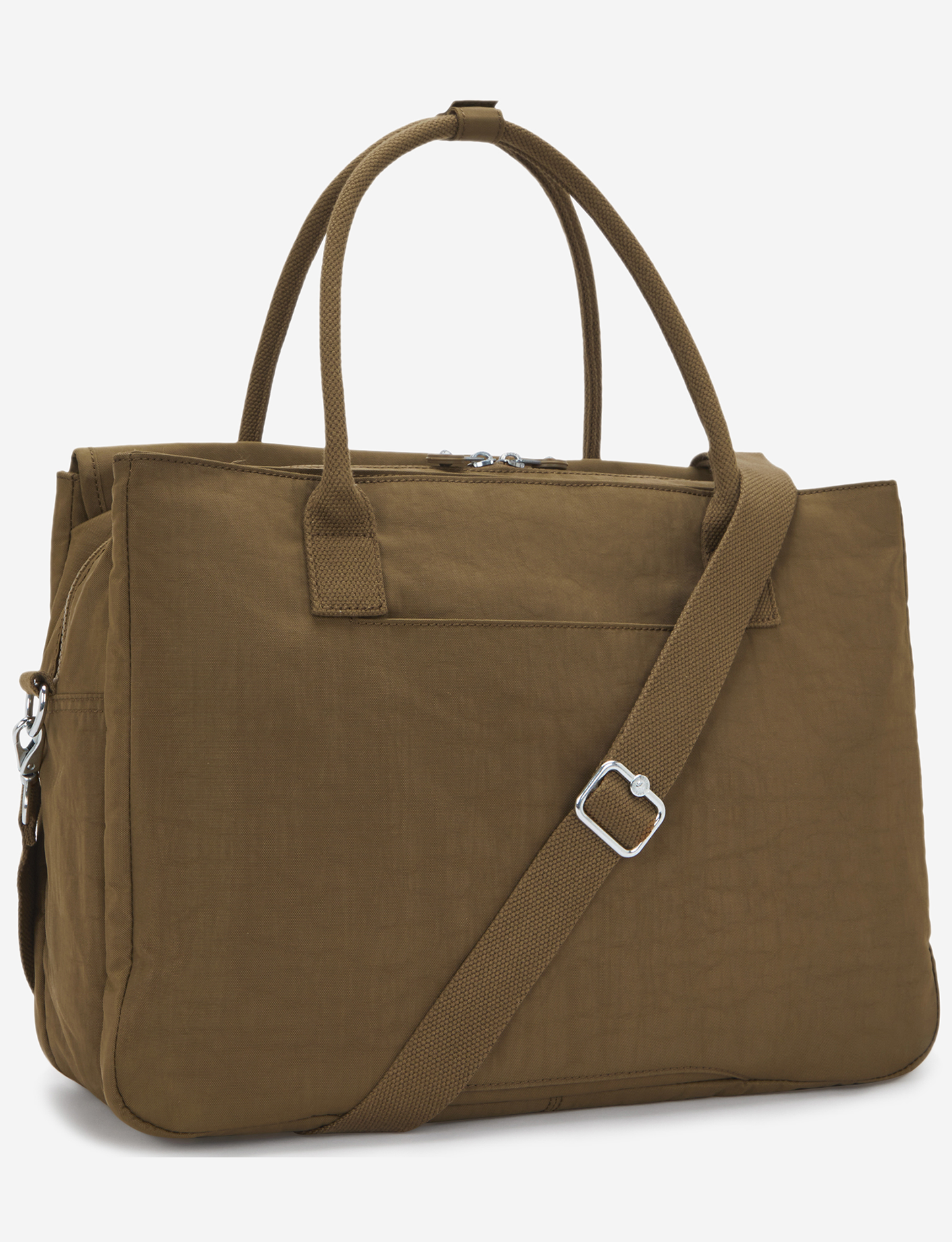 KIPLING حقيبة عامل سوبر Smooth Khaki للعمل (مع حزام كتف قابل للإزالة) I4444-1NA