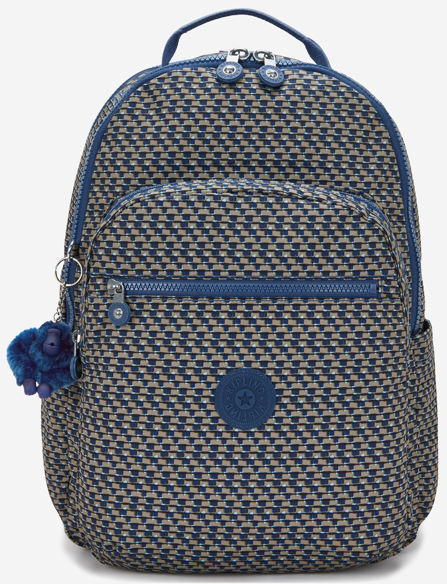 حقيبة ظهر KIPLING Seoul Lap Blue on Wire الكبيرة (مع جيب للكمبيوتر المحمول) I5674-9PC
