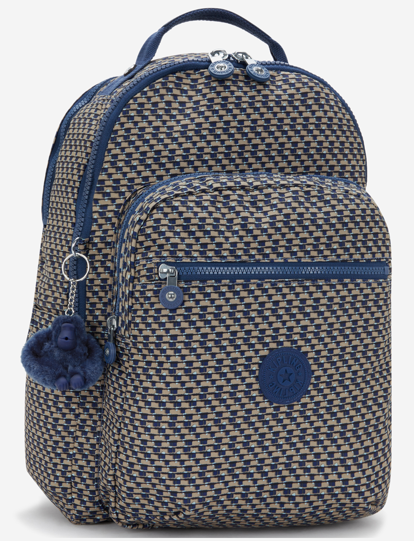 حقيبة ظهر KIPLING Seoul Lap Blue on Wire الكبيرة (مع جيب للكمبيوتر المحمول) I5674-9PC