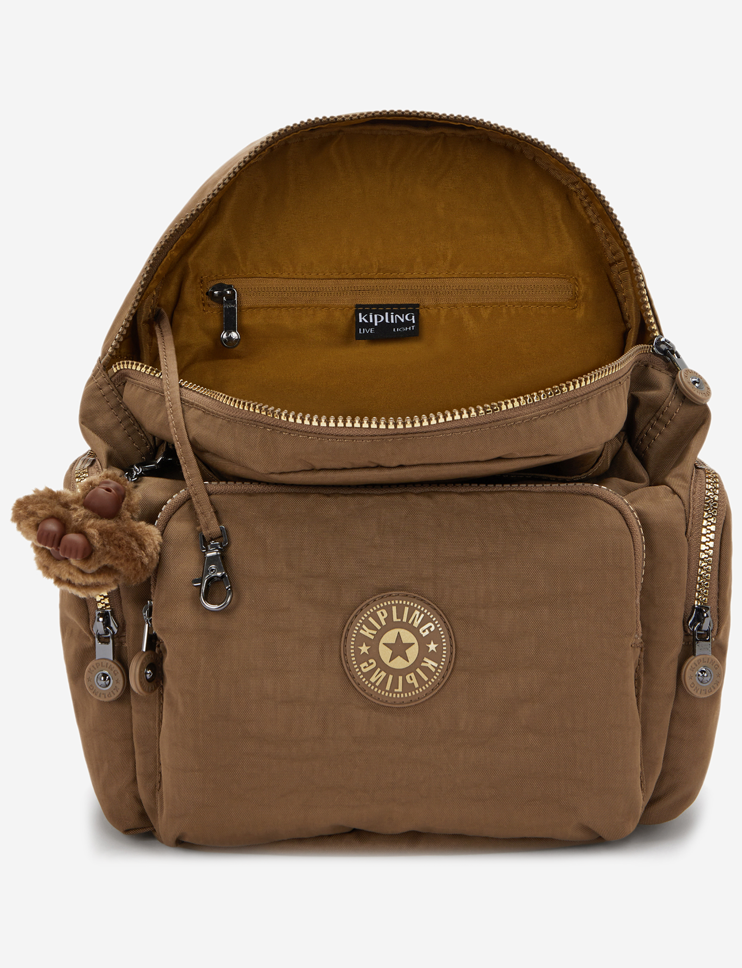 KIPLING حقيبة ظهر صغيرة City Zip S Glorious Khaki I7354-1MR