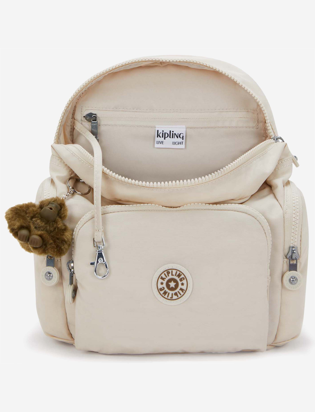 حقيبة ظهر صغيرة KIPLING City Zip Mini Soft Sand مع أحزمة قابلة للتعديل I6046-9LO