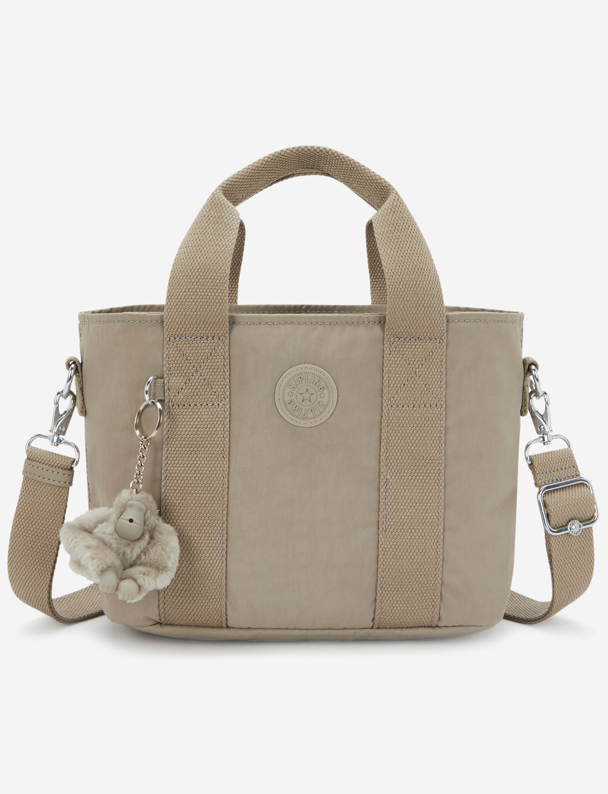 KIPLING حقيبة كتف صغيرة Minta بلون Taupe الناعم (مع حزام كتف قابل للإزالة) I7541-4PW