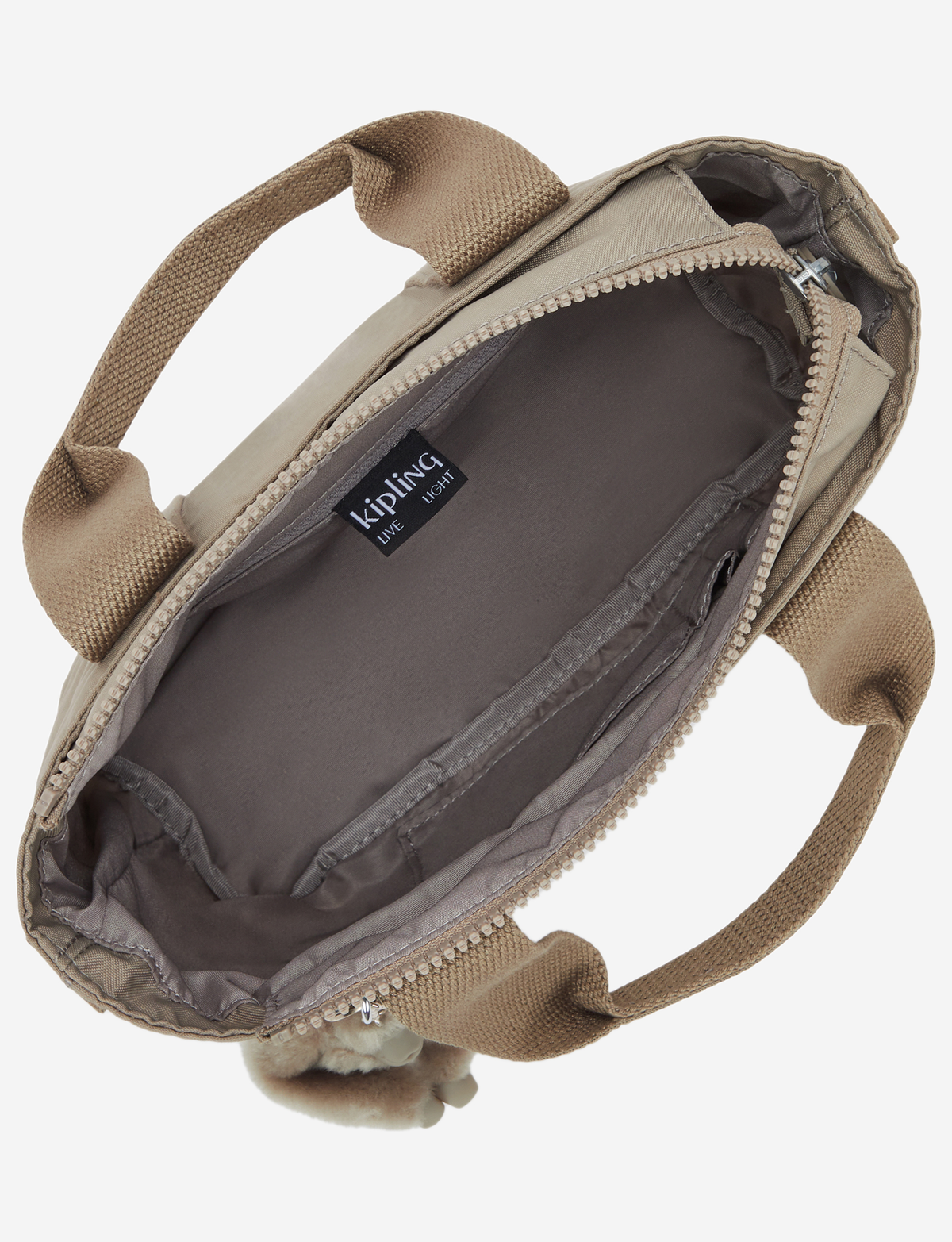 KIPLING حقيبة كتف صغيرة Minta بلون Taupe الناعم (مع حزام كتف قابل للإزالة) I7541-4PW