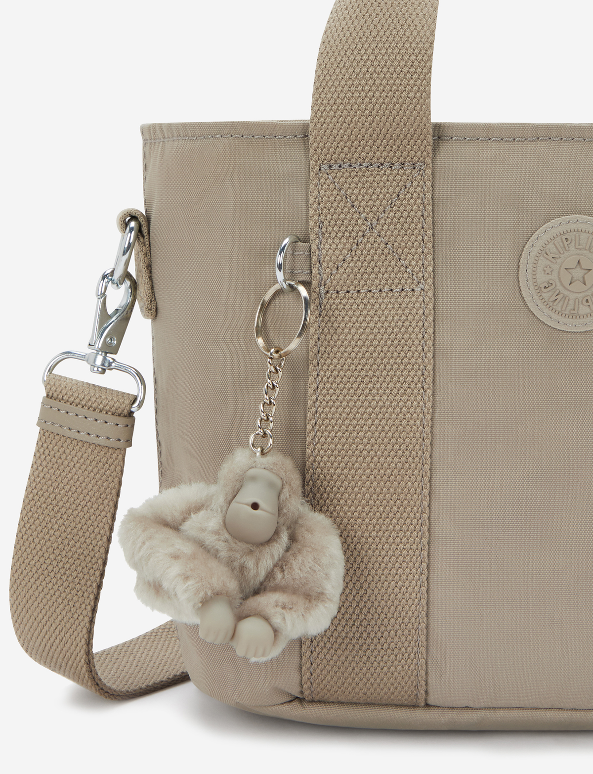 KIPLING حقيبة كتف صغيرة Minta بلون Taupe الناعم (مع حزام كتف قابل للإزالة) I7541-4PW
