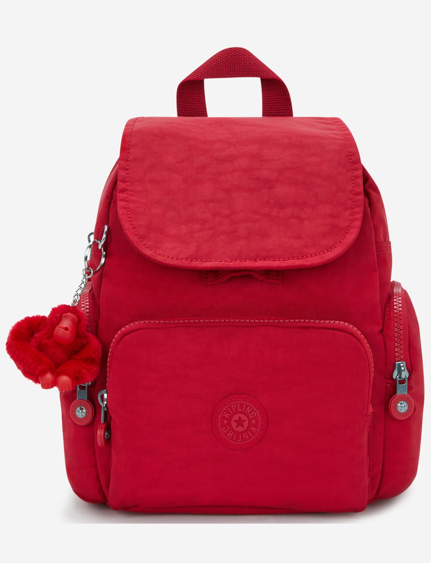 حقيبة ظهر صغيرة KIPLING City Zip Mini باللون الأحمر الياقوتي مع أحزمة قابلة للتعديل I6046-1NW