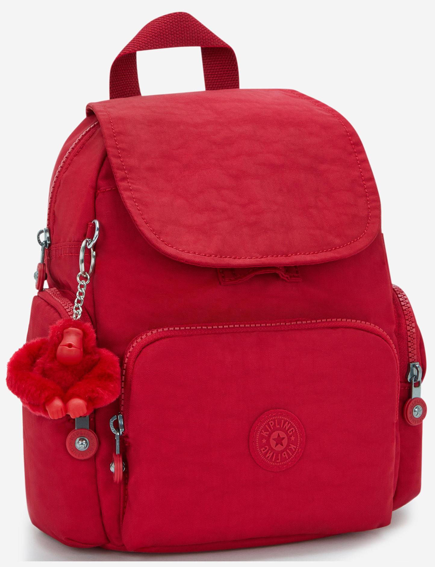 حقيبة ظهر صغيرة KIPLING City Zip Mini باللون الأحمر الياقوتي مع أحزمة قابلة للتعديل I6046-1NW