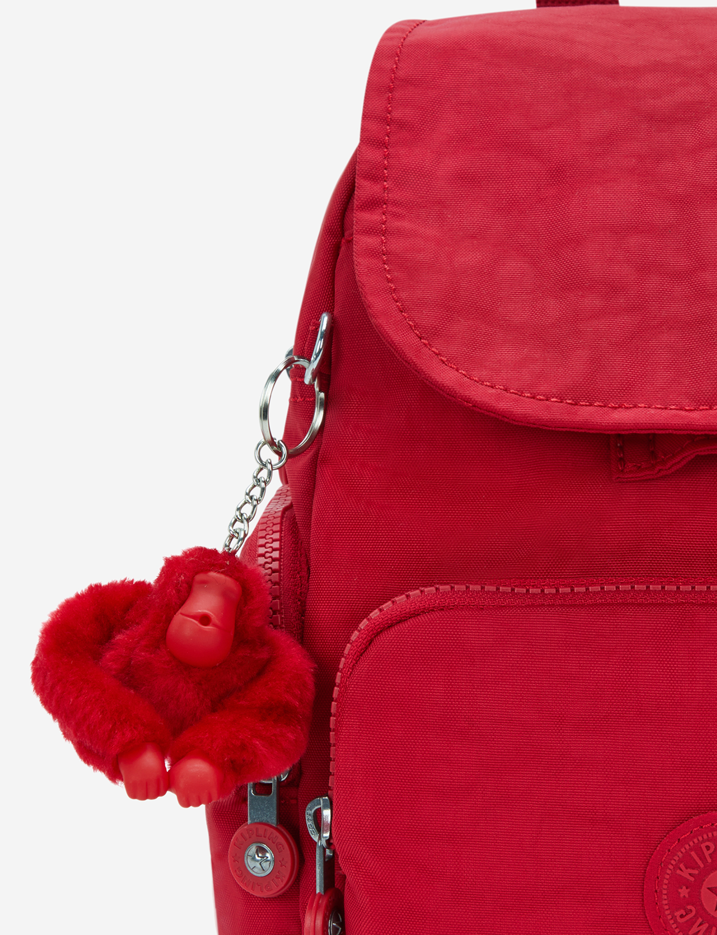 حقيبة ظهر صغيرة KIPLING City Zip Mini باللون الأحمر الياقوتي مع أحزمة قابلة للتعديل I6046-1NW