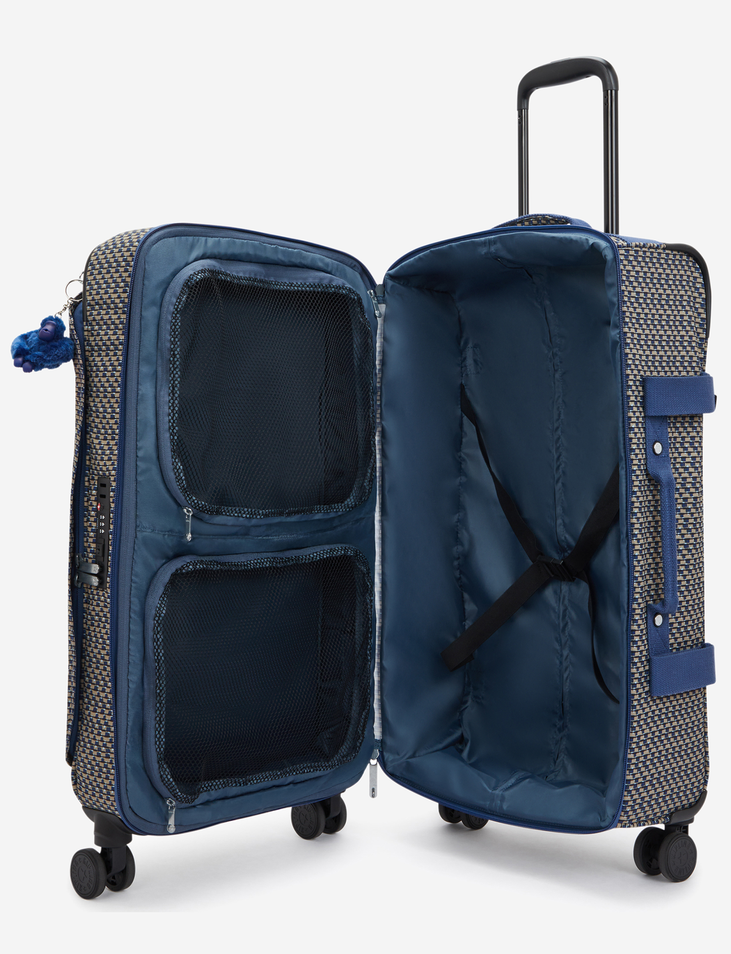 حقيبة سفر بعجلات متوسطة KIPLING Spontaneous M Blue on Wire I4556-9PC