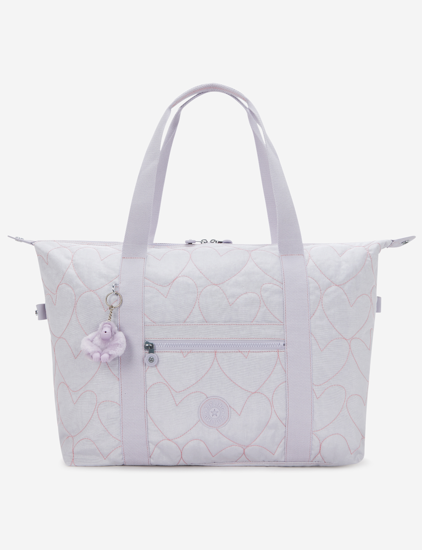 KIPLING Art M Hearts Shimmer حقيبة تسوق كبيرة I9786-MO6
