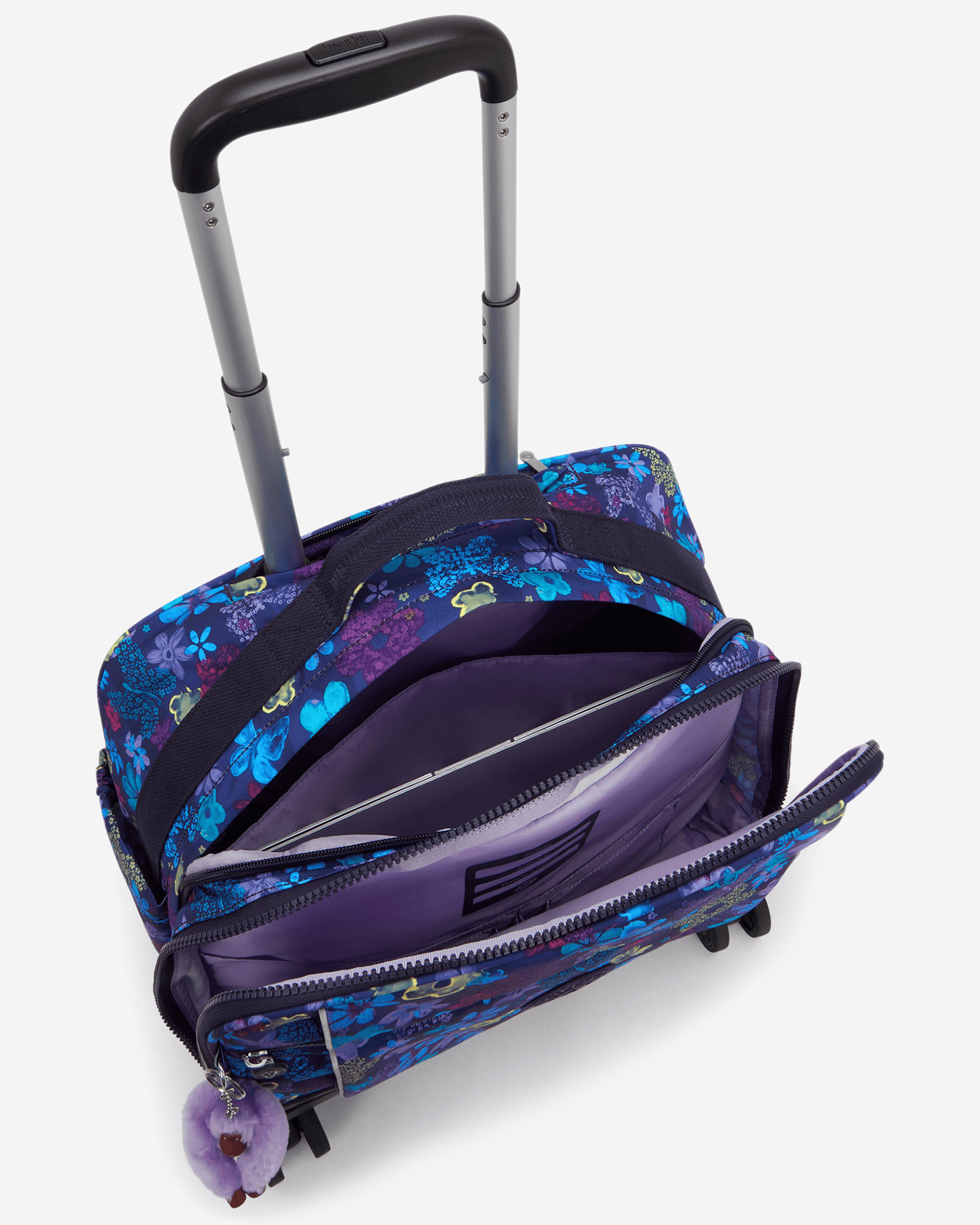Kipling  New Storia Dark Flwr Stamp Large Wheeled Bag I4847-4FM