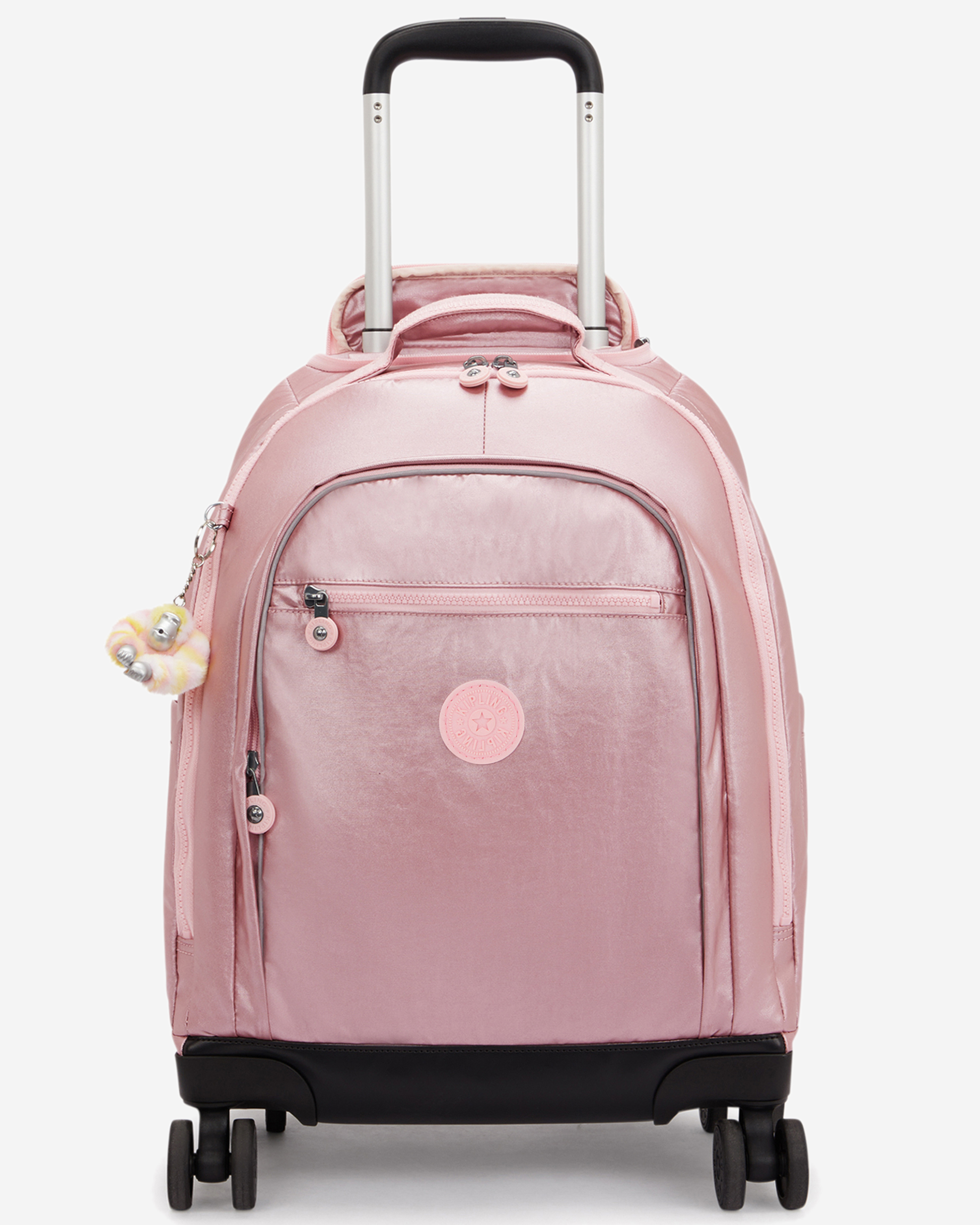 Kipling  New Zea Bronze Pink Met Large Wheeled Backpack with Laptop Compartment I7267-3MD