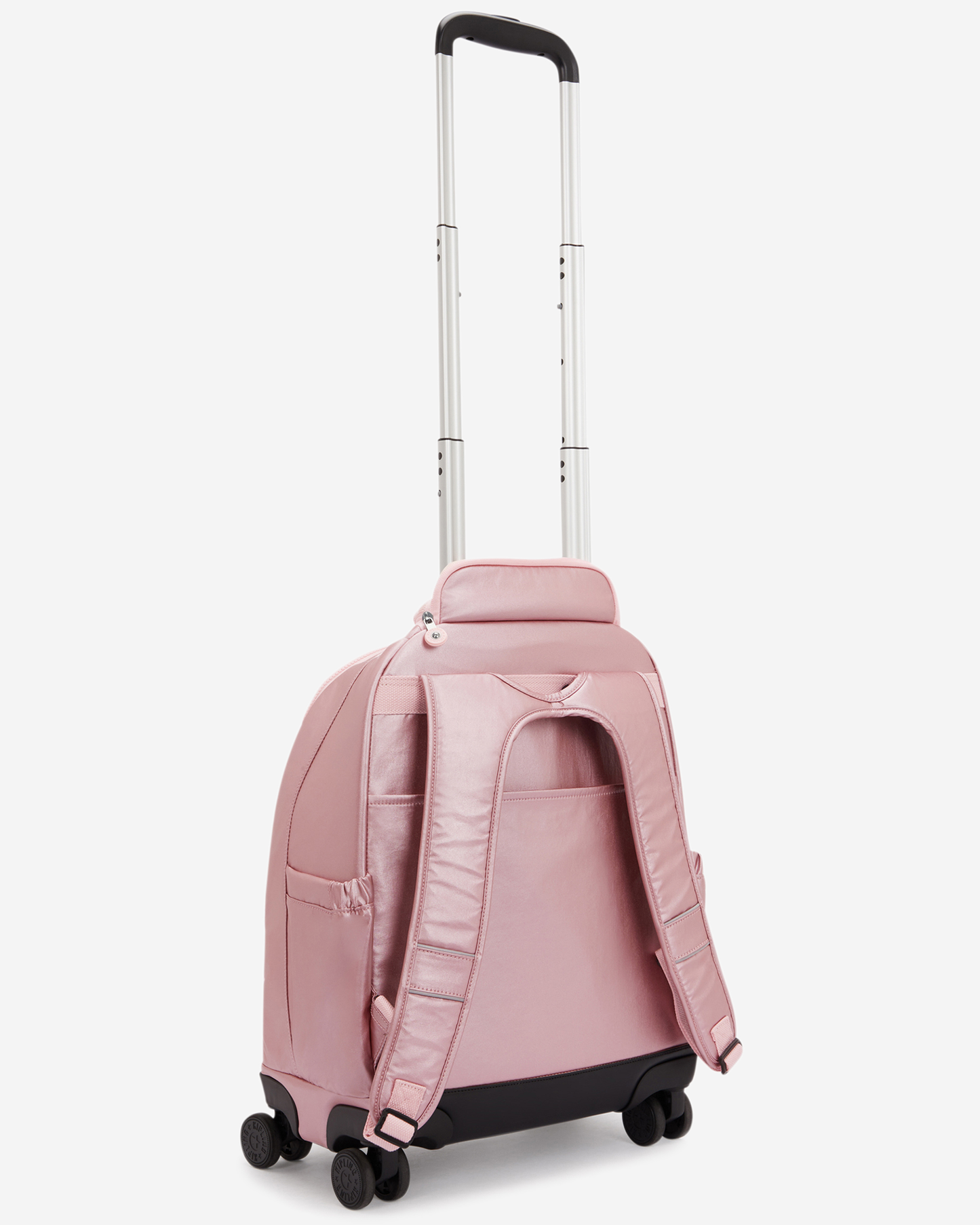 Kipling  New Zea Bronze Pink Met Large Wheeled Backpack with Laptop Compartment I7267-3MD
