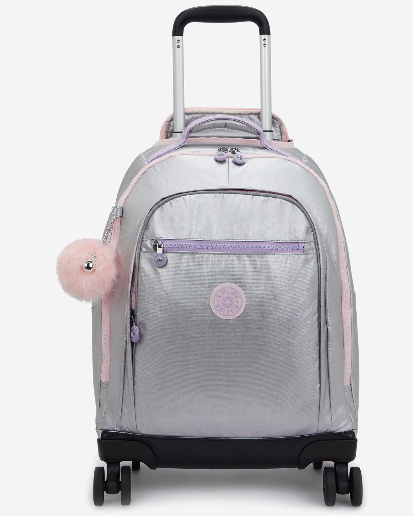 Kipling  New Zea Silver Glow Met Large Wheeled Backpack with Laptop Compartment I7267-54M