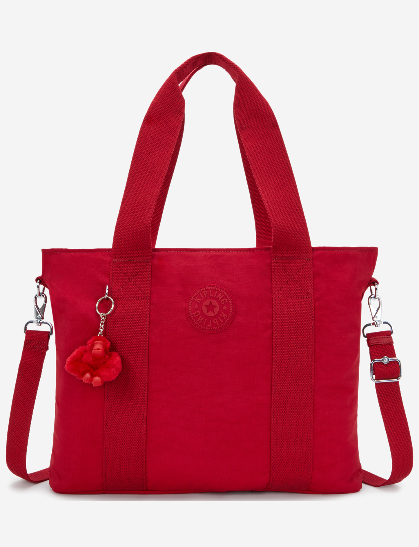 KIPLING Minta L Up حقيبة توتس كبيرة باللون الأحمر الياقوتي (مع حزام كتف قابل للإزالة) I8258-1NW