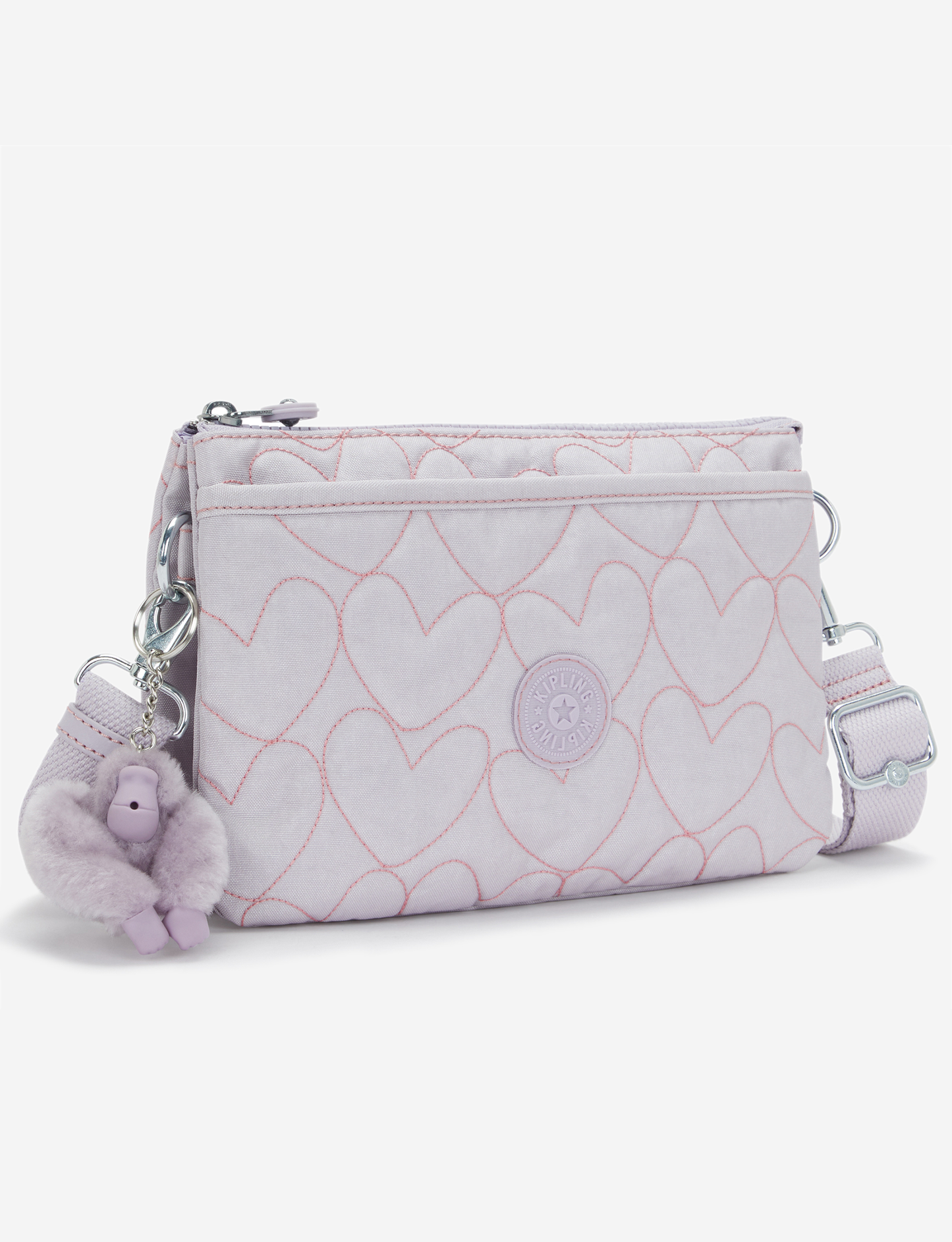 KIPLING Riri Hearts Shimmer Small crossbody (مع حزام كتف قابل للإزالة) I8693-MO6