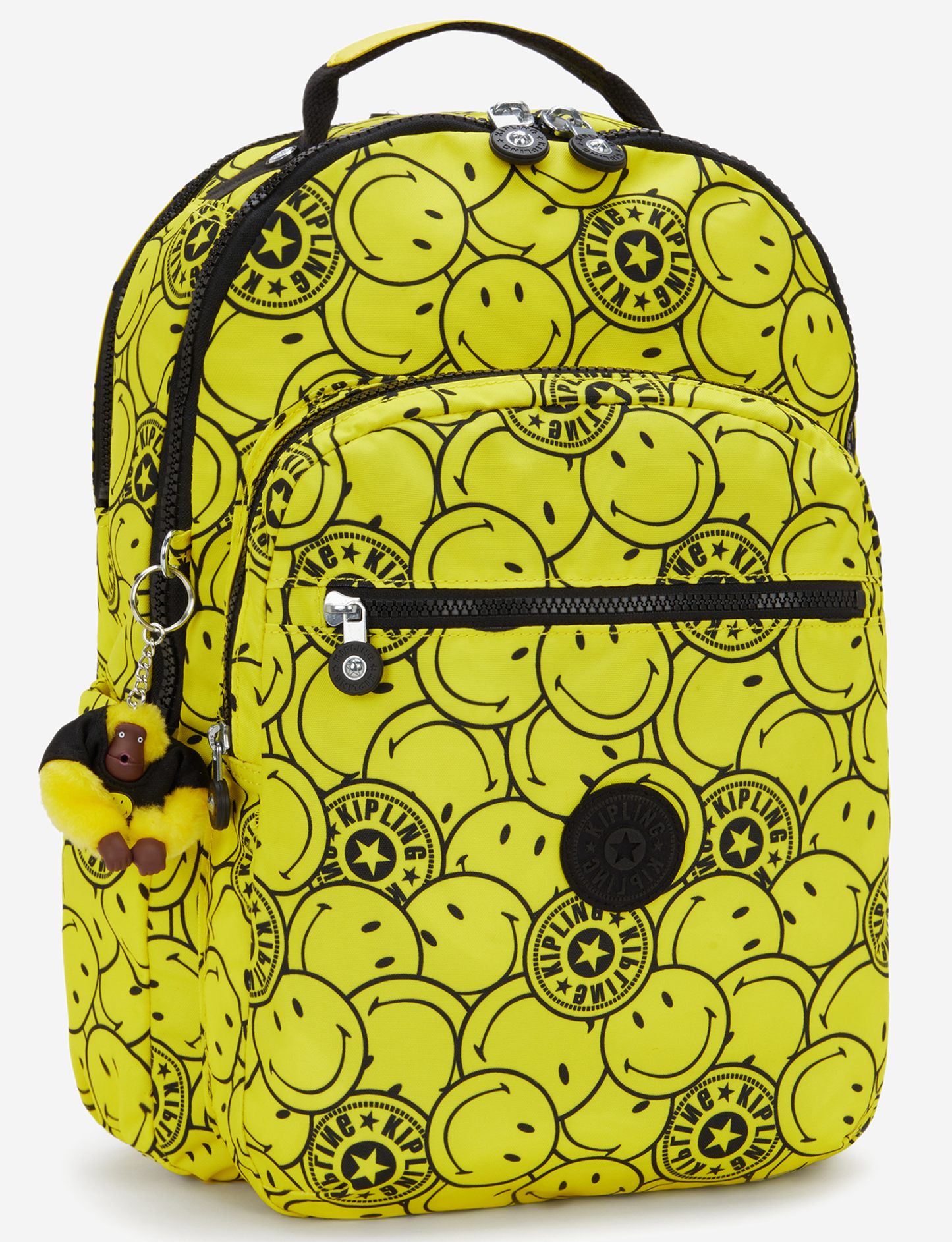 حقيبة ظهر كبيرة KIPLING Seoul Lap Yellow Fun Ball (مع جيب للابتوب) I8682-5KS