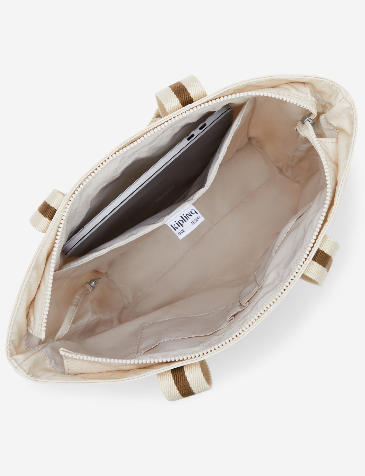 KIPLING حقيبة هانيفا الكبيرة الناعمة باللون الرملي I7937-9LO