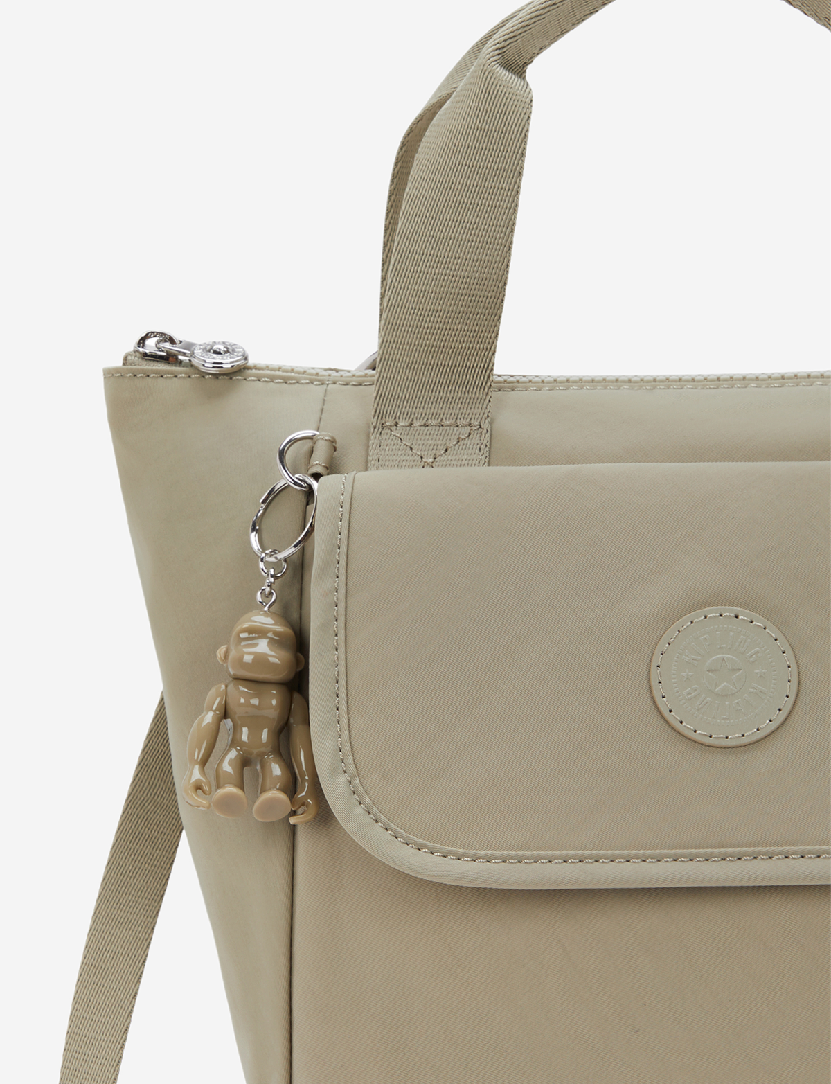 KIPLING Awakea Boho Tan حقيبة غداء متوسطة (مع حزام كتف قابل للإزالة) I8053-1HX