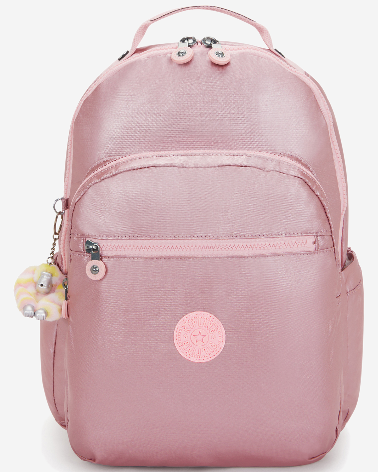 Kipling  Seoul Lap Bronze Pink Met Large Backpack with Laptop Compartment I7135-3MD