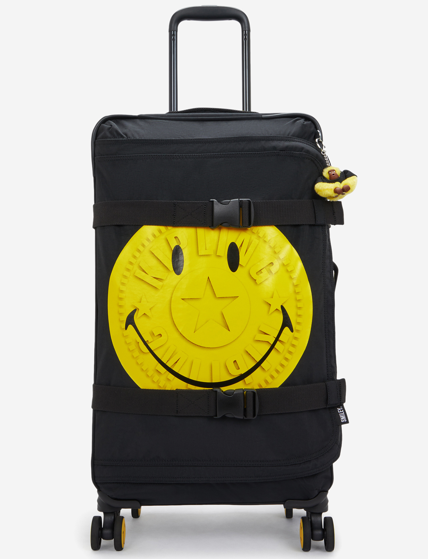 KIPLING Spontaneous M Yell Fun Black حقيبة أمتعة بعجلات متوسطة I8688-1KS