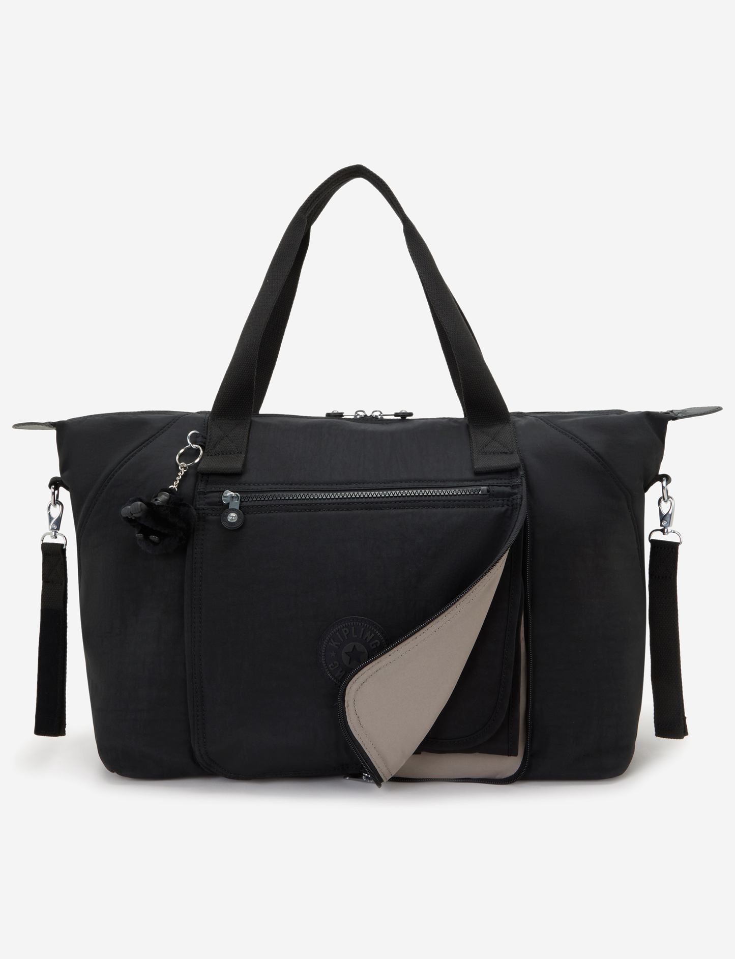 KIPLING New Art M Babybag Black Noir حقيبة أطفال كبيرة (مع حصيرة تغيير الحفاضات) I9928-P39