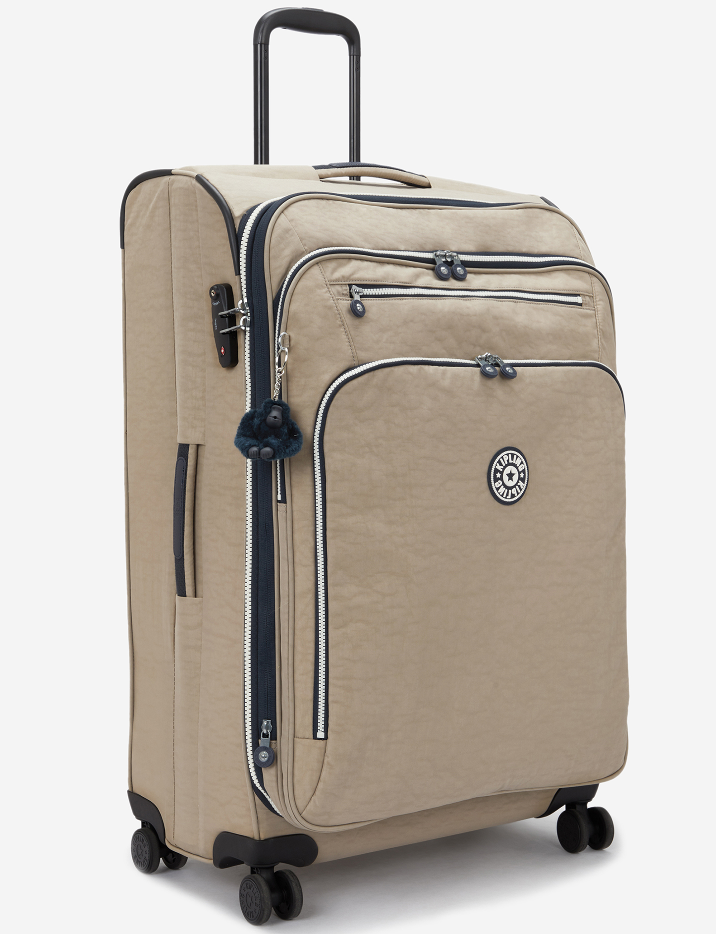 KIPLING حقيبة أمتعة New Youri Spin L Soft Taupe C كبيرة بعجلات قابلة للتوسيع I7930-7ML