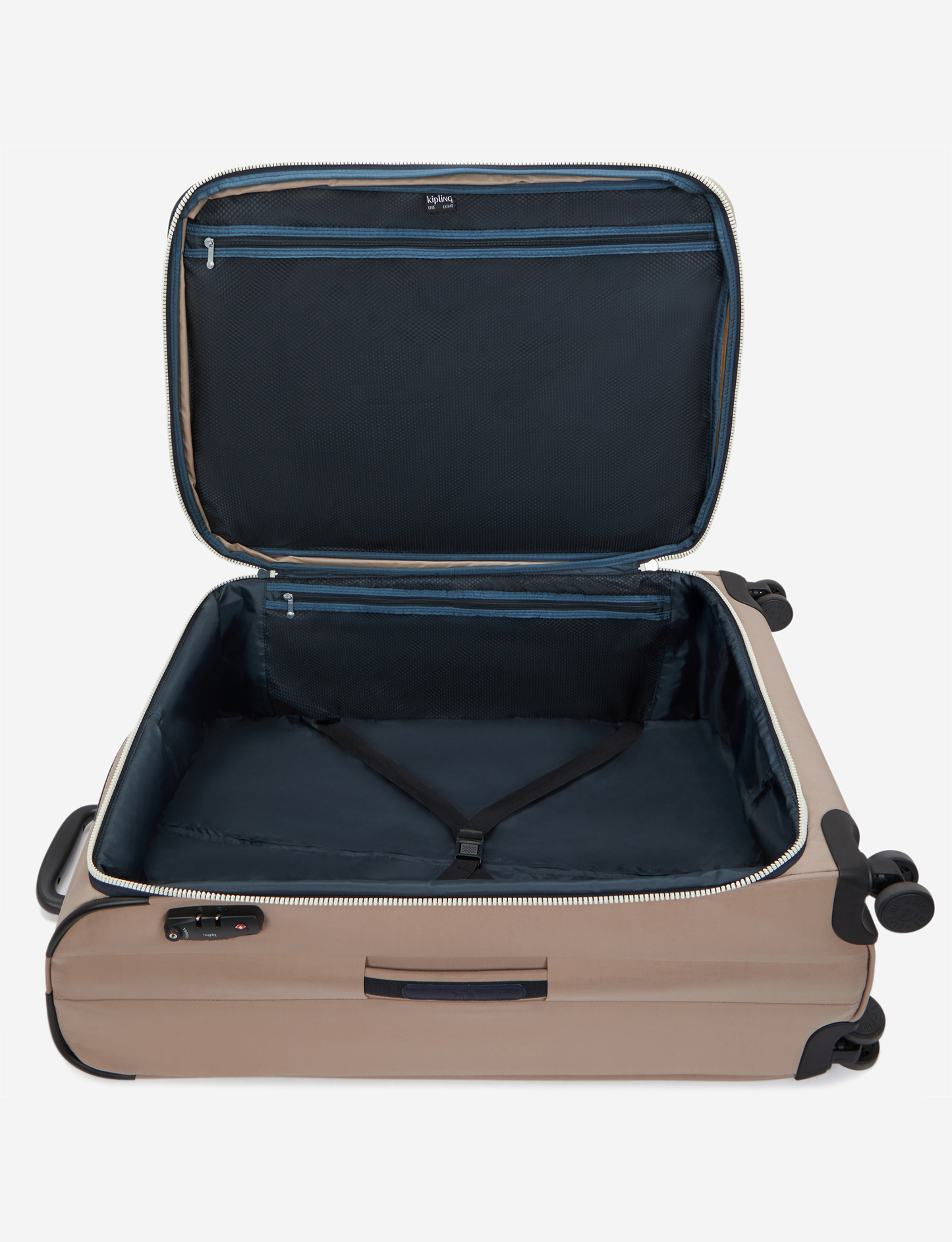 KIPLING حقيبة أمتعة New Youri Spin L Soft Taupe C كبيرة بعجلات قابلة للتوسيع I7930-7ML
